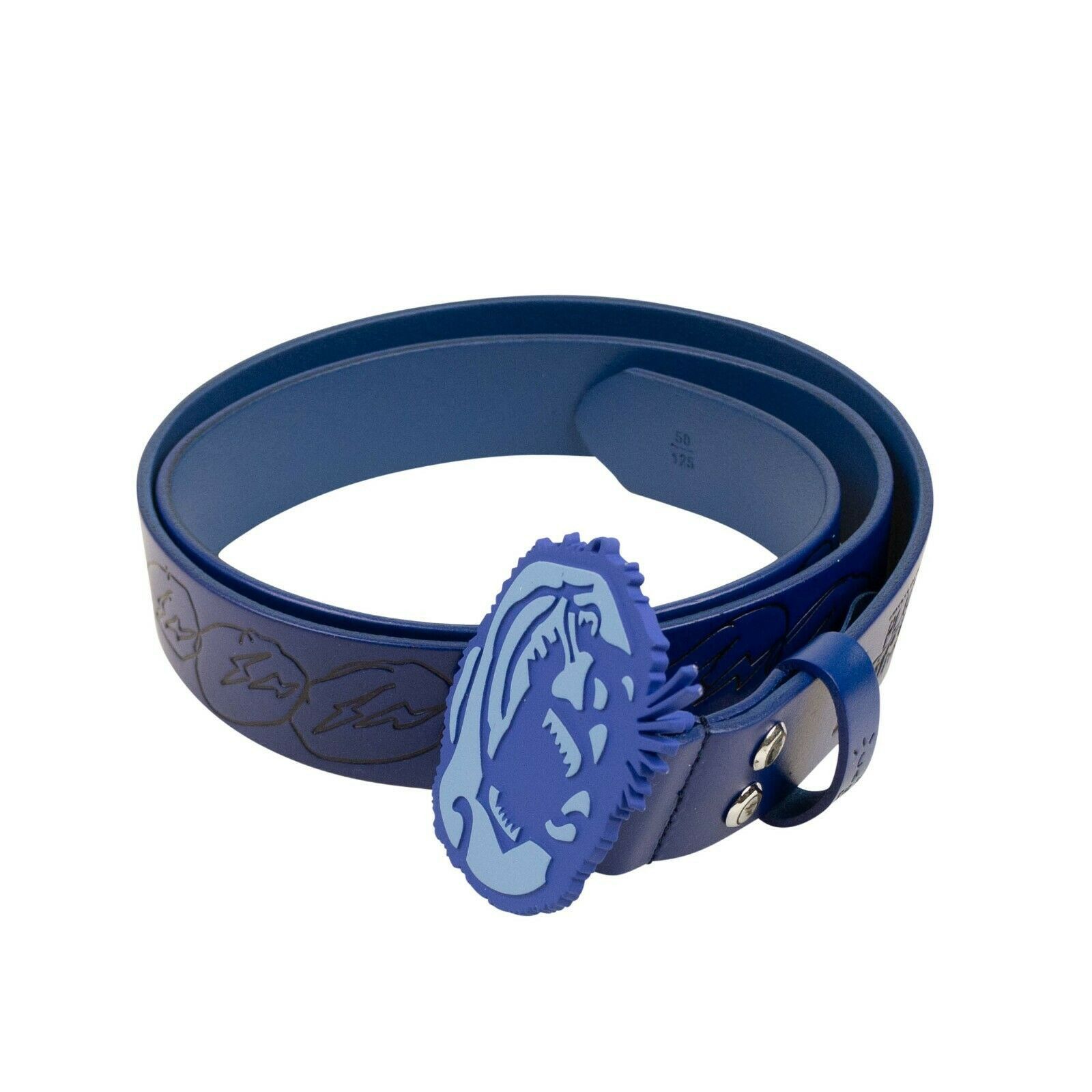 Travis Scott Blue Cactus Jack For Fragment Logo Belt Size 38 Size 38 - 2 Thumbnail