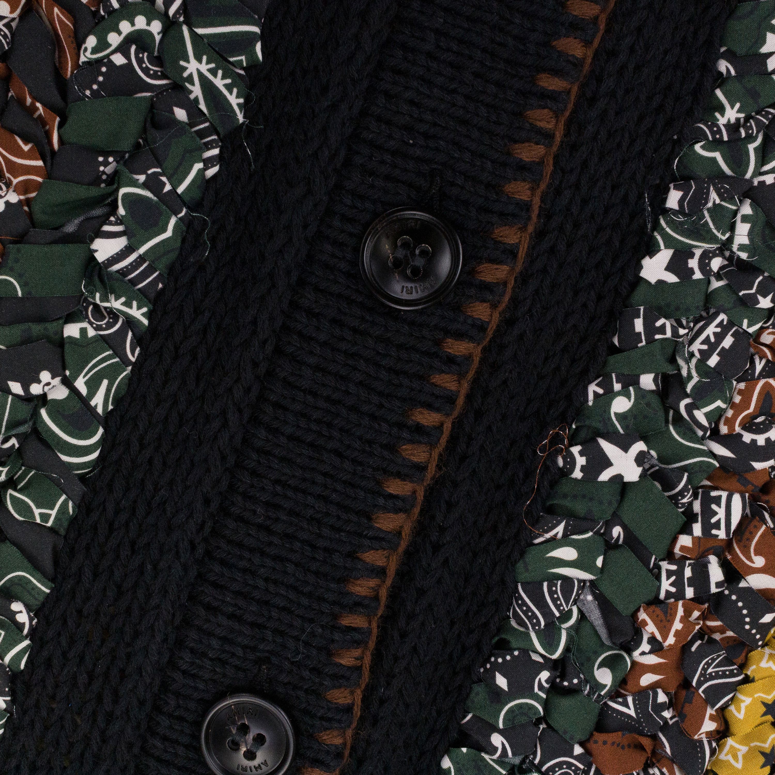 Amiri BLACK BRAIDED BANDANA BUTTON-UP SHIRTS SIZE M Size US M / EU 48-50 / 2 - 6 Thumbnail