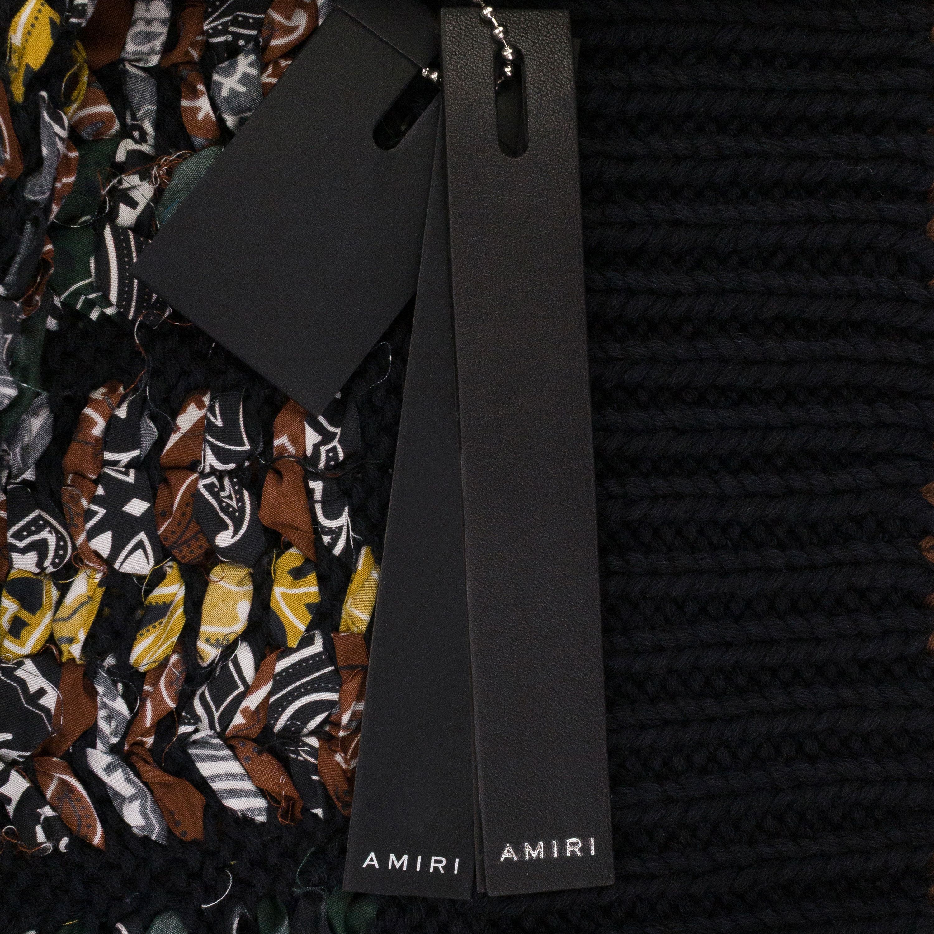 Amiri BLACK BRAIDED BANDANA BUTTON-UP SHIRTS SIZE M Size US M / EU 48-50 / 2 - 7 Thumbnail