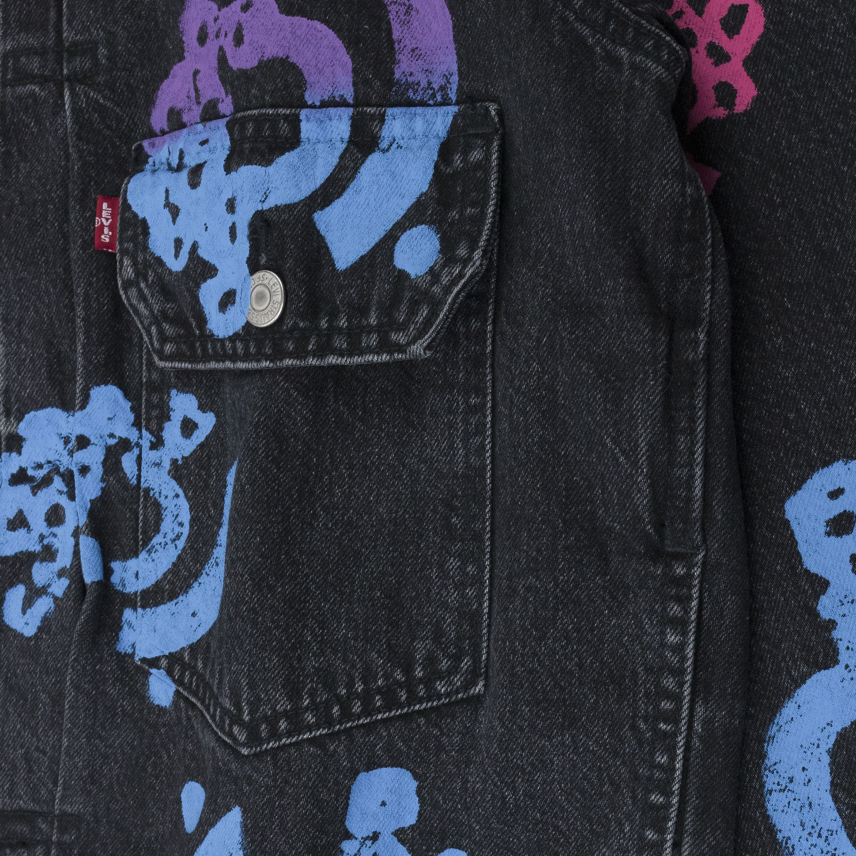 DENIM TEARS Washed Black Bstroy Tears Type-2 Denim Jacket Size S Size US S / EU 44-46 / 1 - 6 Thumbnail