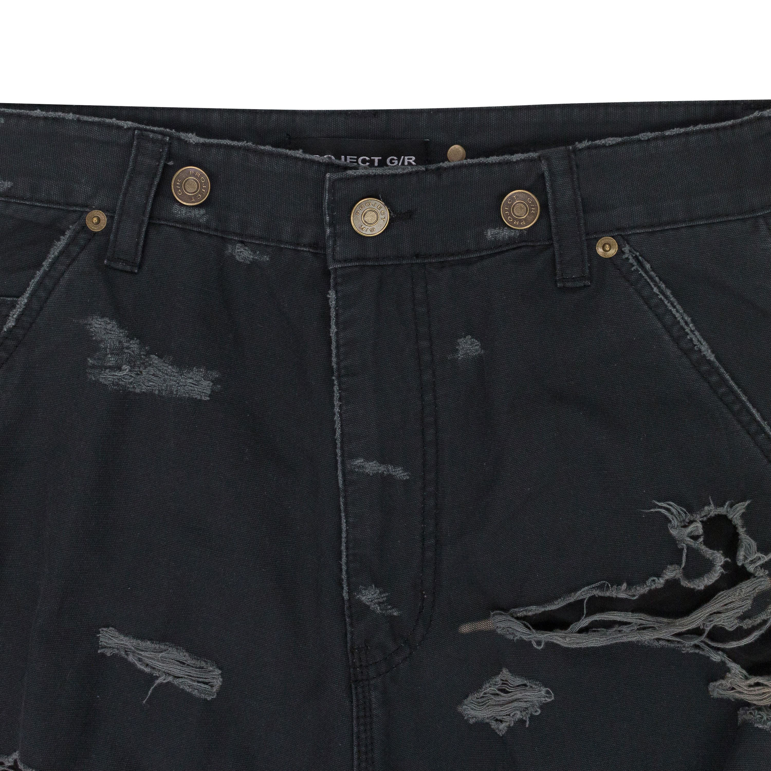 PROJECT G/R BLACK DISTRESSED PATCH WORK SWEATPANTS SIZE XL Size US 36 / EU 52 - 3 Thumbnail