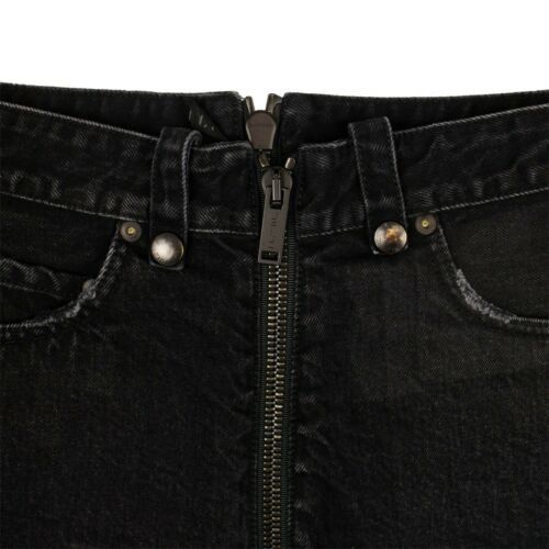Unravel Project Black Denim Distressed Hem Short Pants Size 24 Size 24" / US 00 / IT 34 - 7 Thumbnail