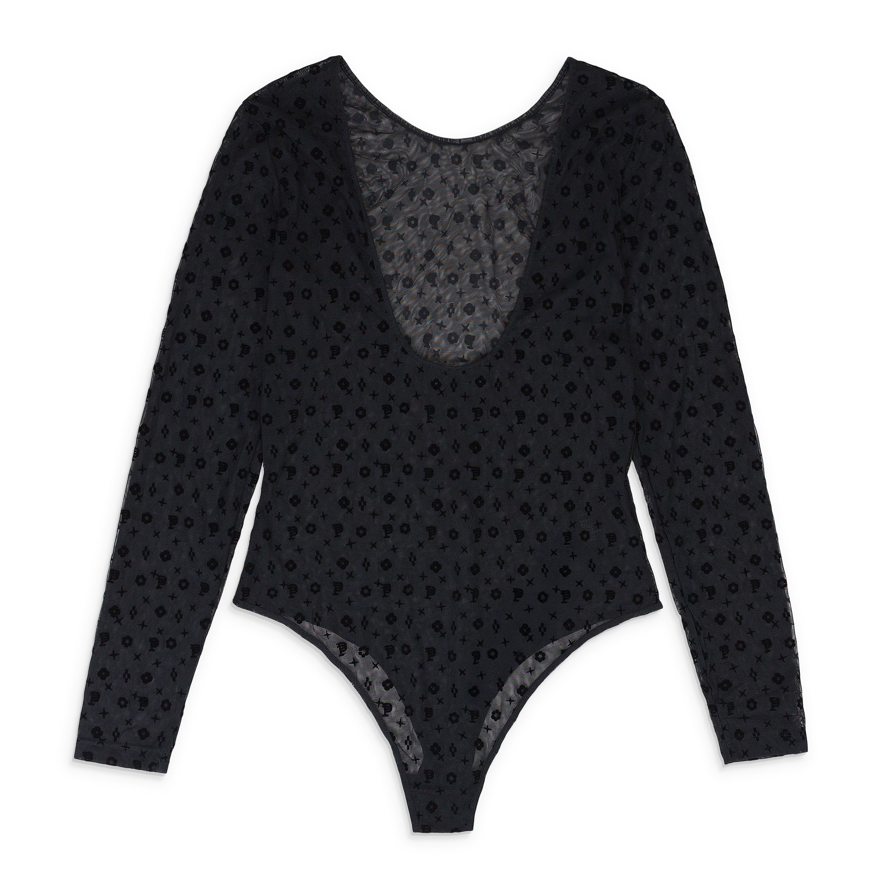 Purple Brand MESH HIGH CUT BLACK BODYSUIT Size S Size 28" / US 6 / IT 42 - 2 Thumbnail
