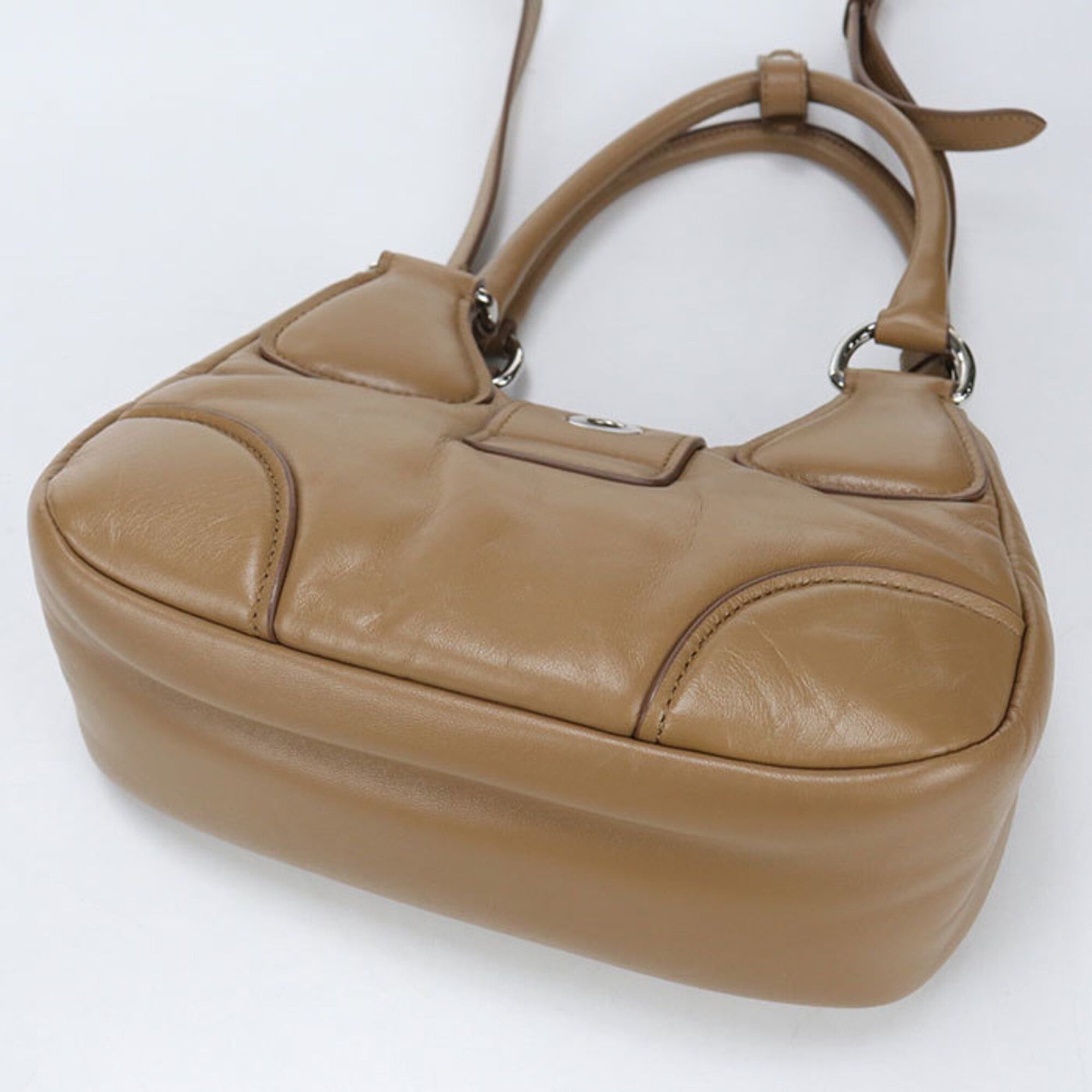 Prada Prada handbag 1BA381 2WAY Moon Women's Brown Size ONE SIZE - 2 Thumbnail