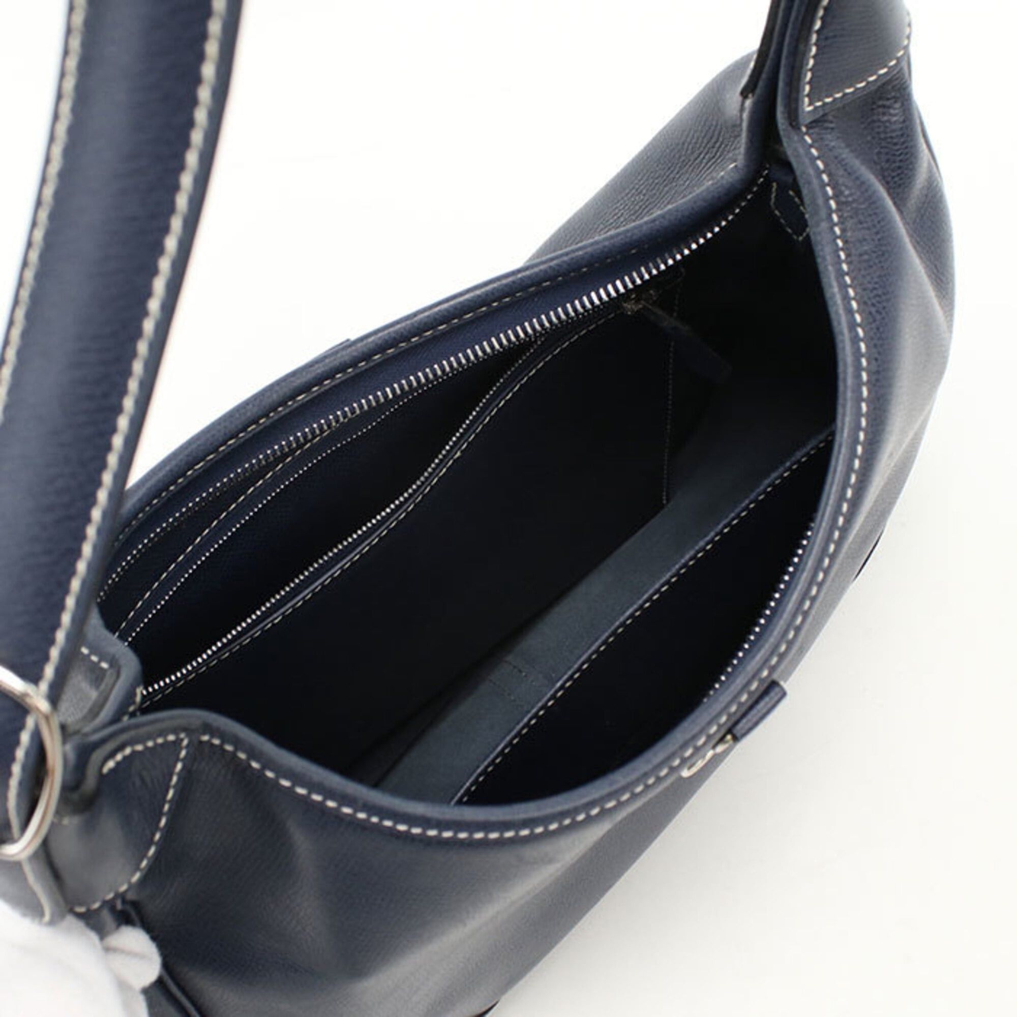 Hermes Hermes Shoulder Bag Trim 31 □F stamp Women's Navy Size ONE SIZE - 3 Thumbnail