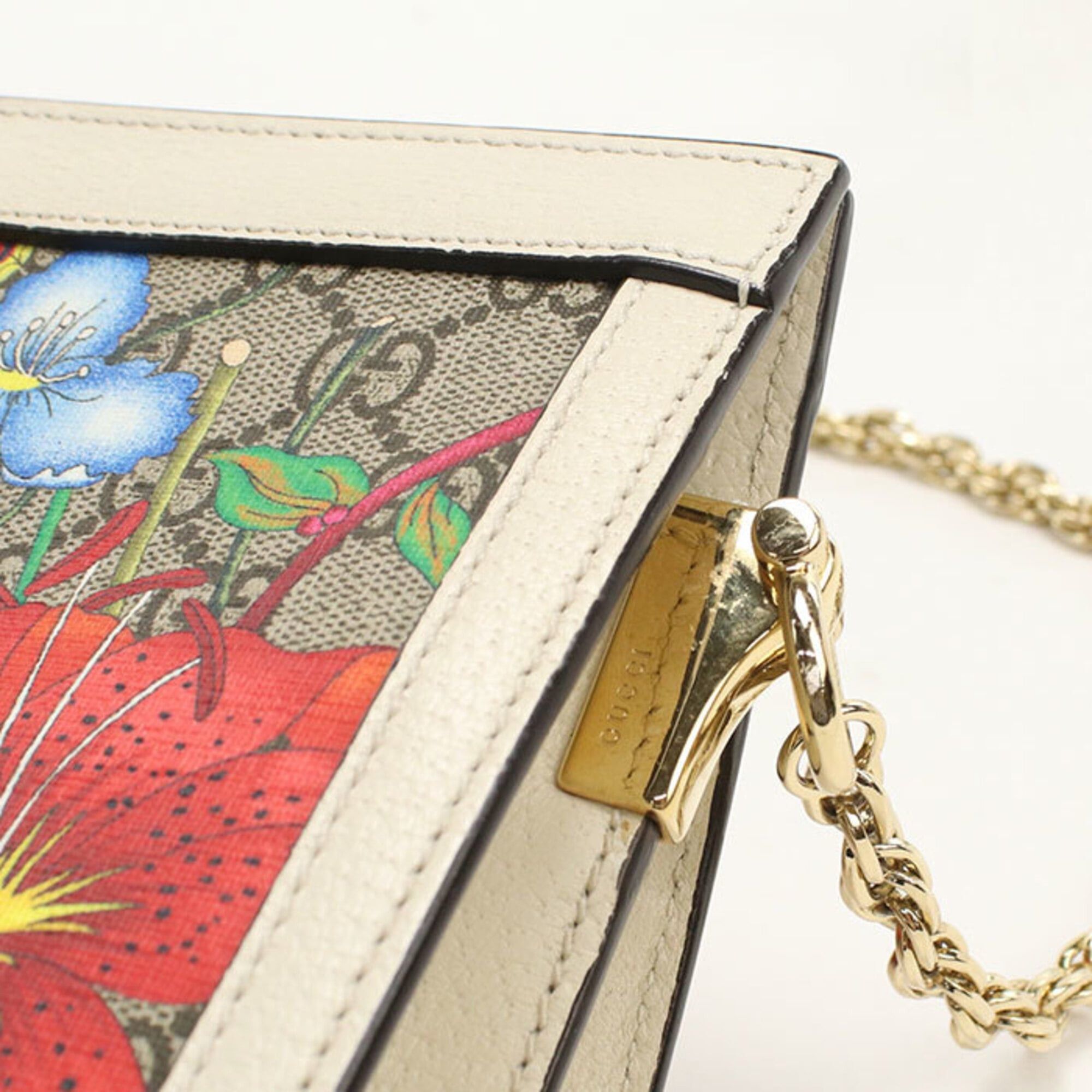 Gucci GUCCI Ophidia Chain Shoulder Bag 503877 (Women's, Beige) Size ONE SIZE - 6 Thumbnail