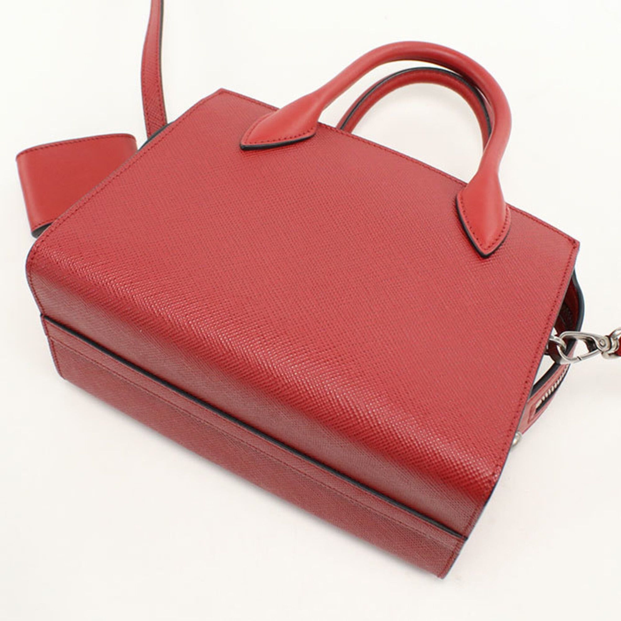 Prada Prada handbag 1BA156 2-way Saffiano leather women's red Size ONE SIZE - 2 Thumbnail