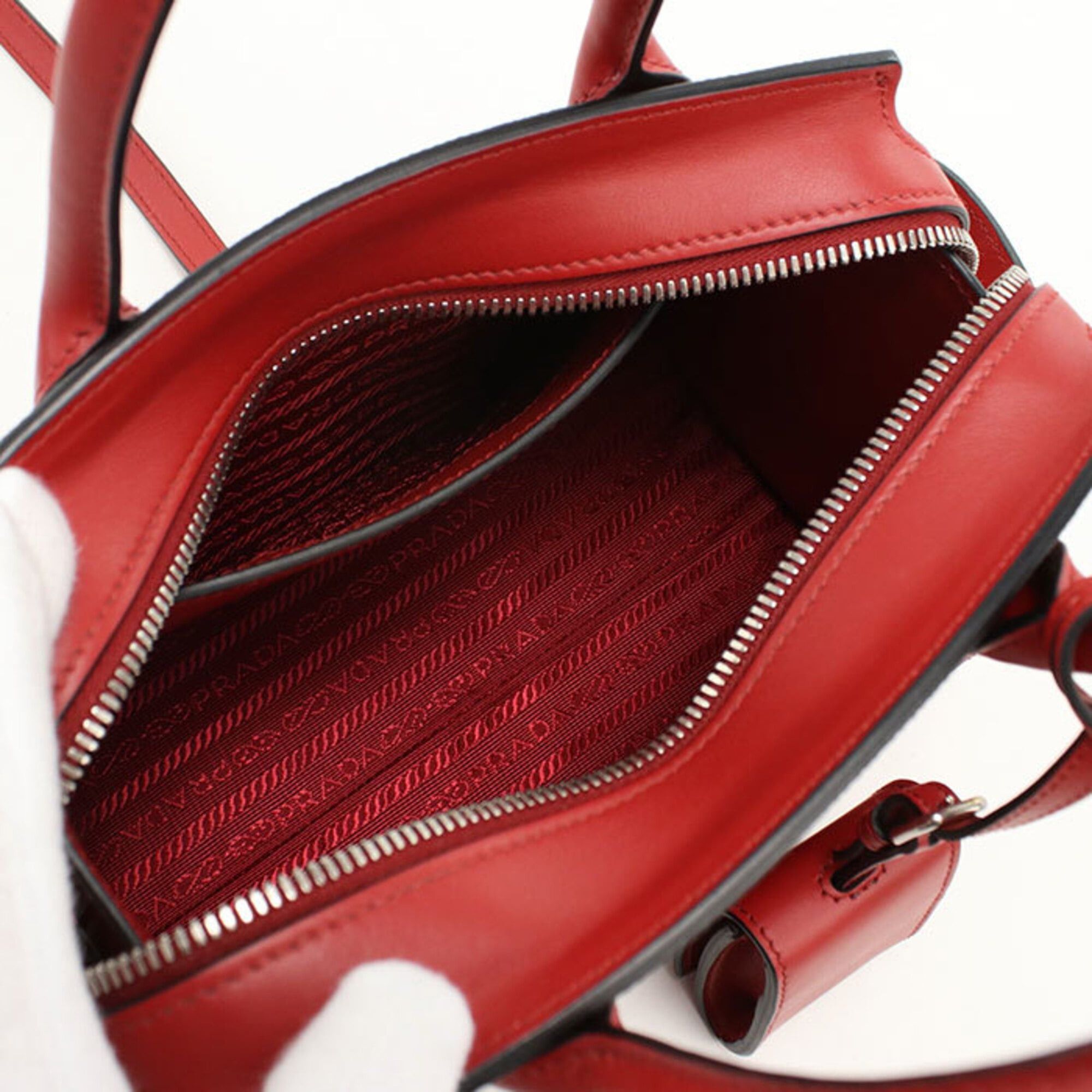 Prada Prada handbag 1BA156 2-way Saffiano leather women's red Size ONE SIZE - 3 Thumbnail