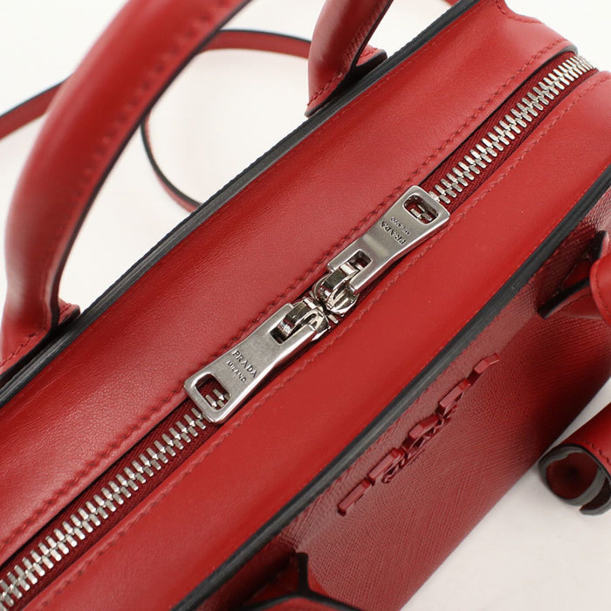 Prada Prada handbag 1BA156 2-way Saffiano leather women's red Size ONE SIZE - 4 Thumbnail