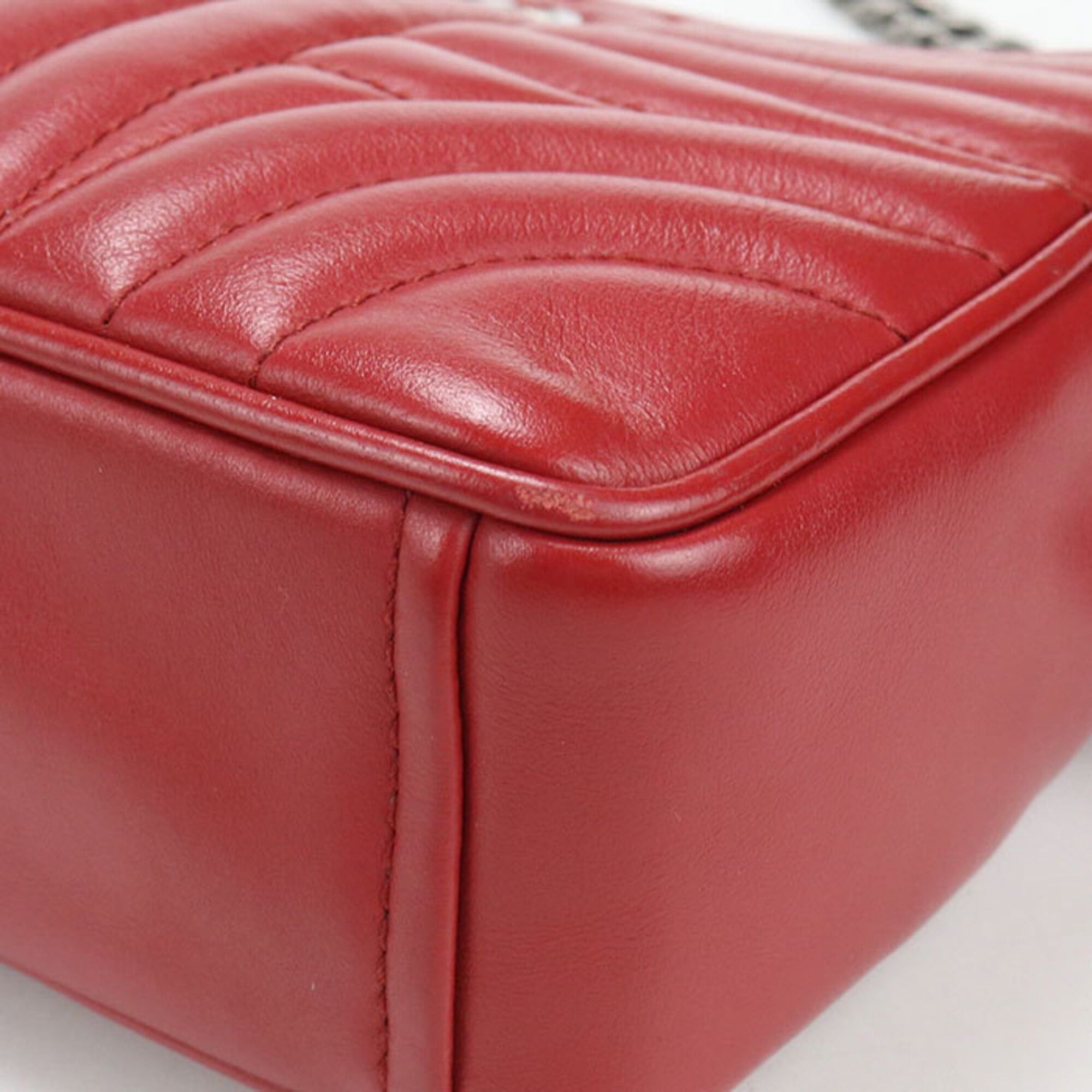 Prada Prada Crossbody Shoulder Bag 1BH083 Chain Diagram Women's Red Size ONE SIZE - 8 Thumbnail