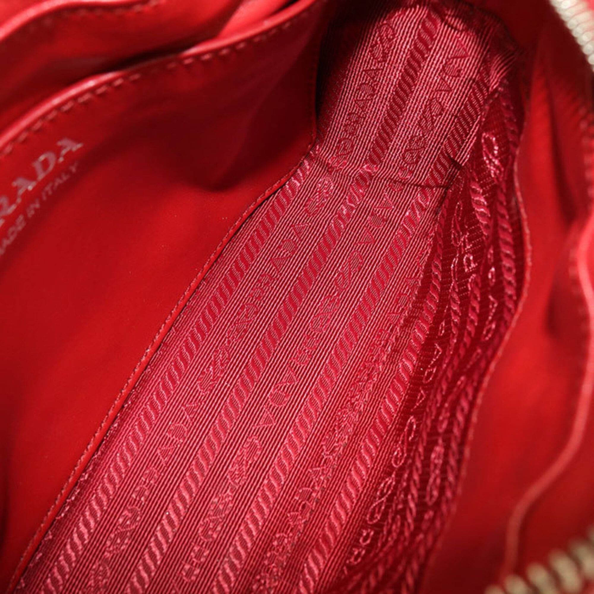 Prada Prada Crossbody Shoulder Bag 1BH083 Chain Diagram Women's Red Size ONE SIZE - 4 Thumbnail