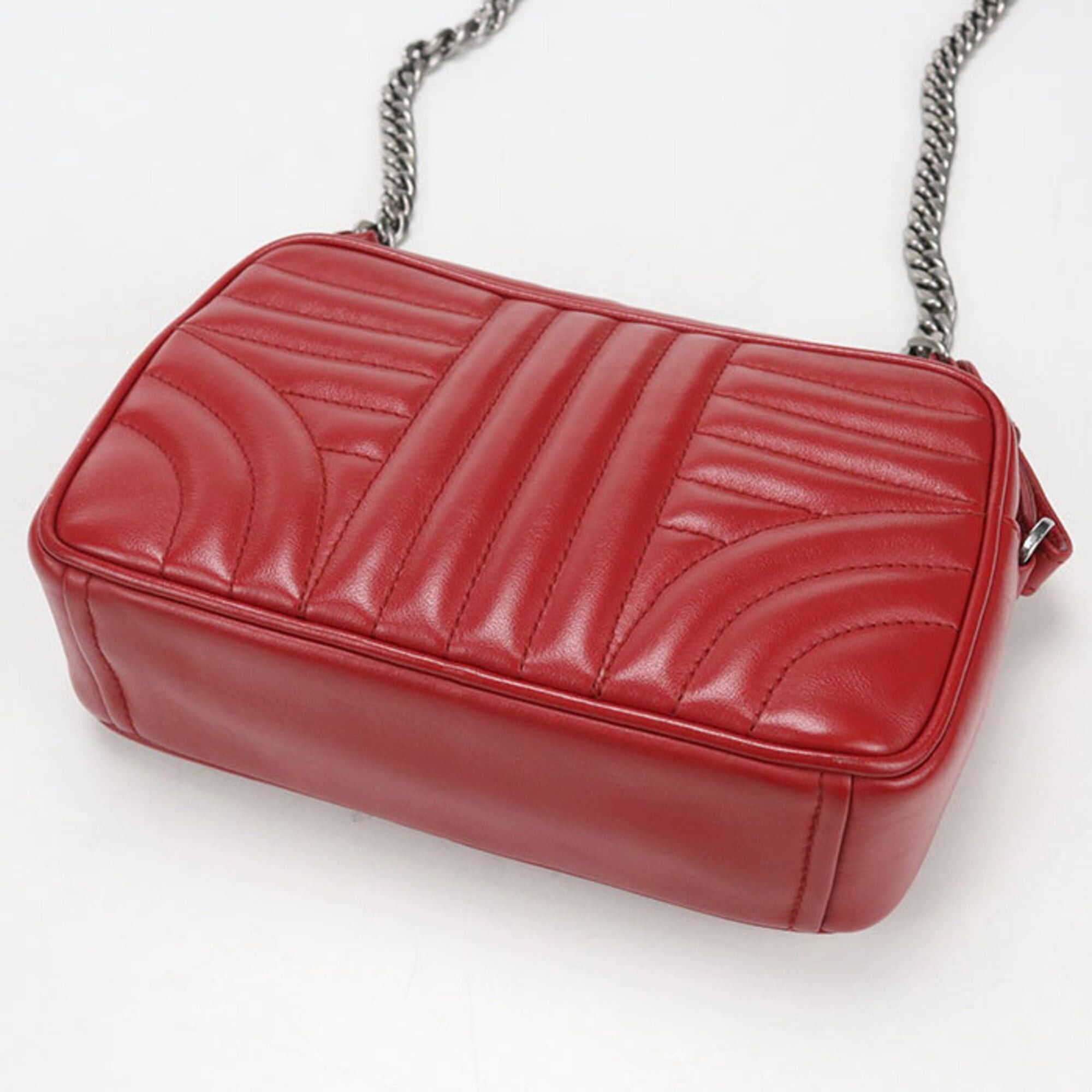 Prada Prada Crossbody Shoulder Bag 1BH083 Chain Diagram Women's Red Size ONE SIZE - 2 Thumbnail