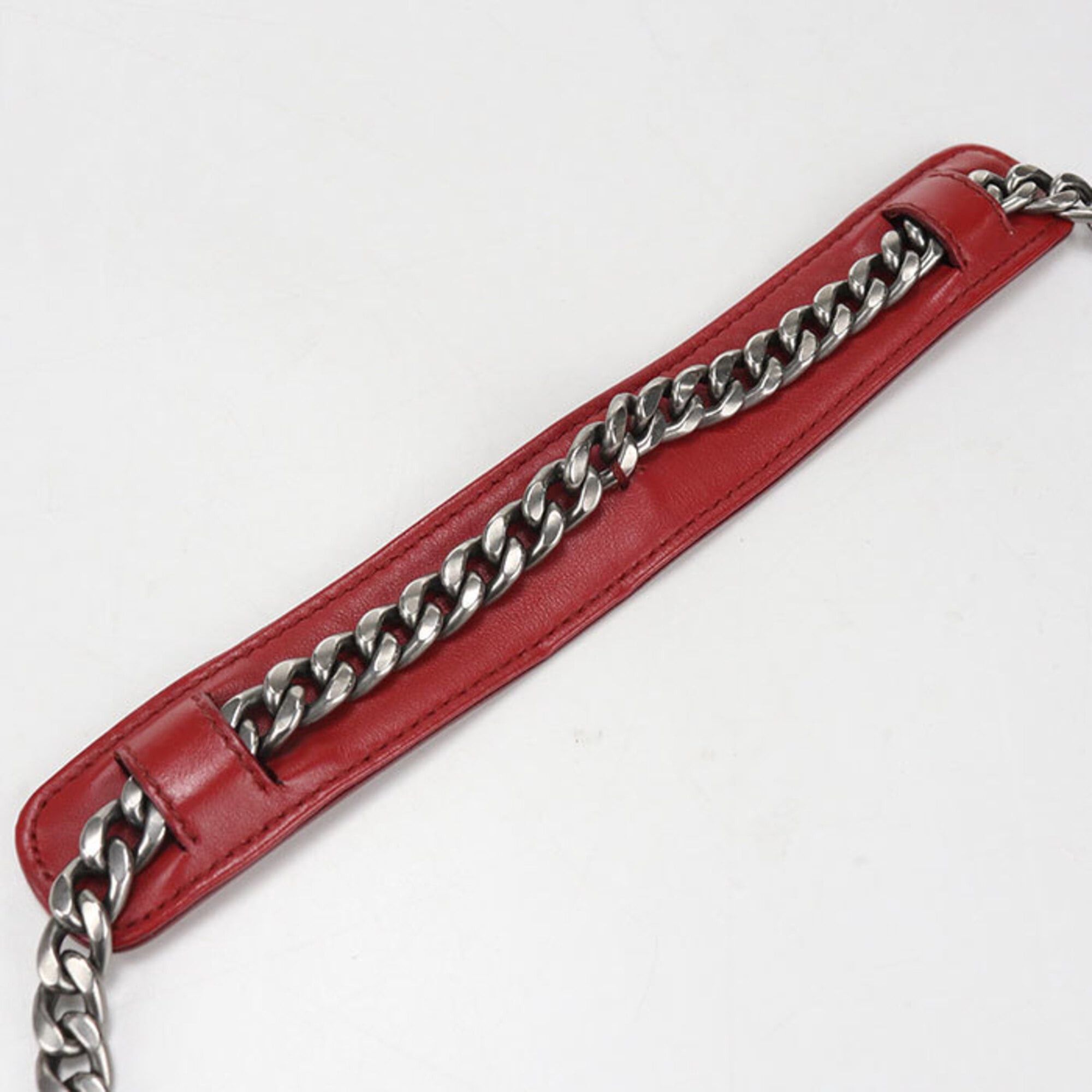 Prada Prada Crossbody Shoulder Bag 1BH083 Chain Diagram Women's Red Size ONE SIZE - 6 Thumbnail