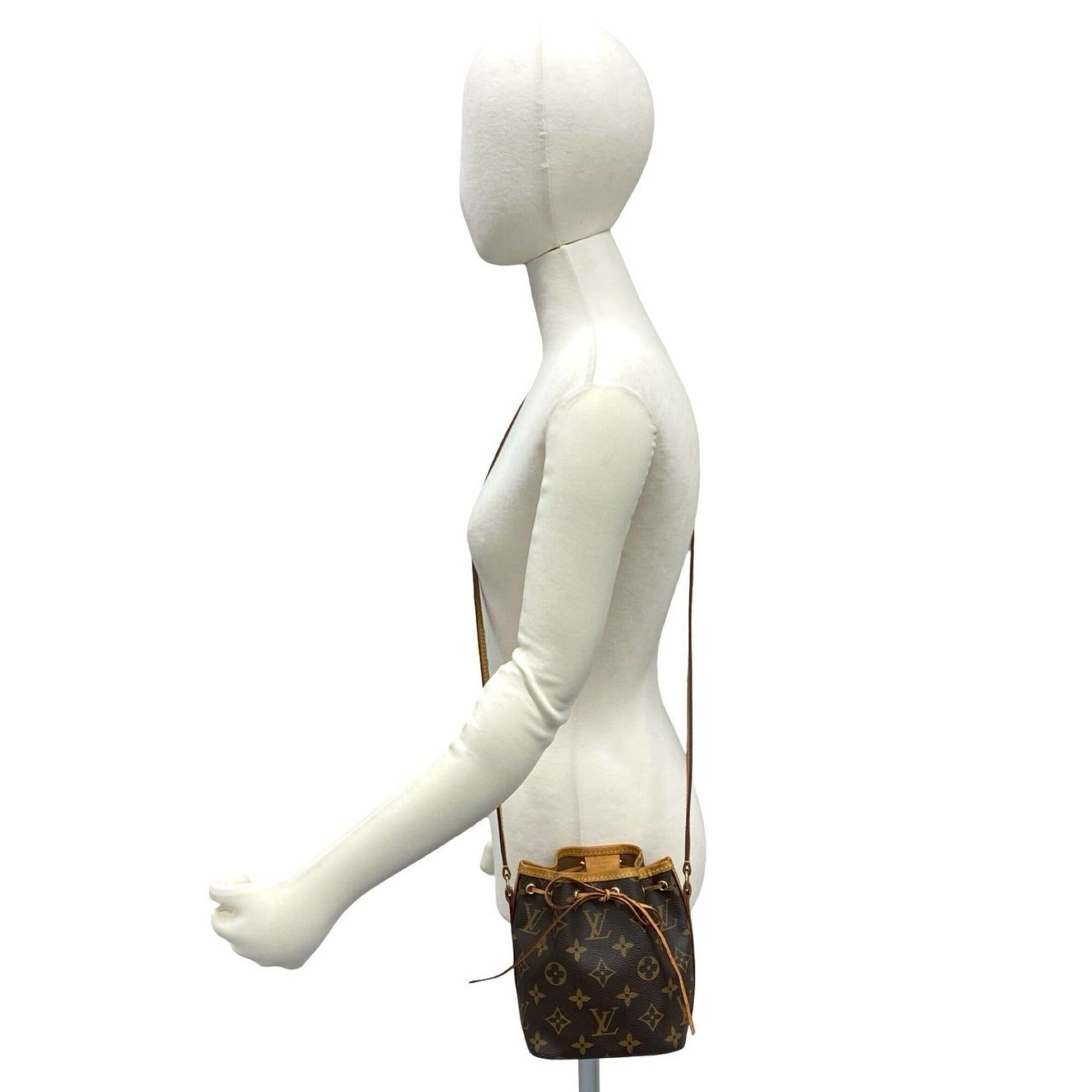 Louis Vuitton LOUIS VUITTON Nano Noé Monogram Logo Pattern Leather Mini Shoulder Bag Pouch Brown 64229 Size ONE SIZE - 2 Thumbnail