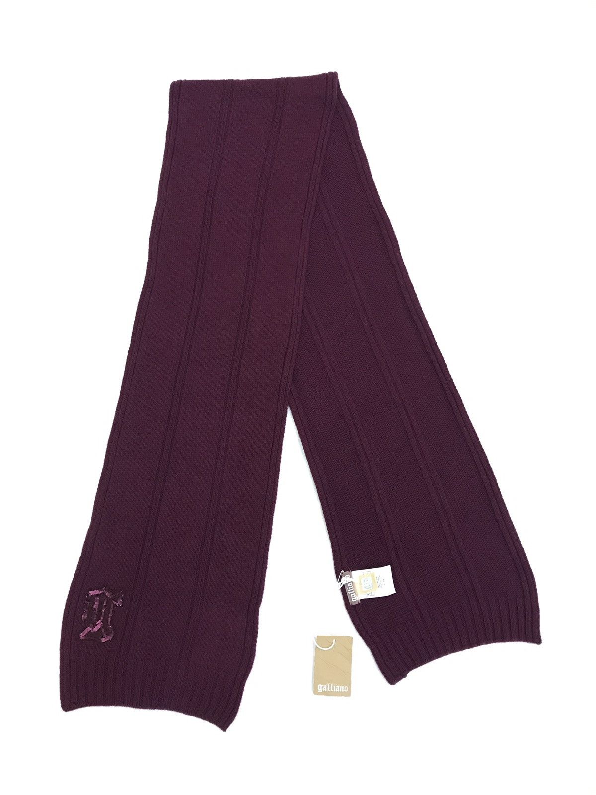 JOHN GALLIANO RAYON WOOL NYLON CASHMERE MUFFLER SCARF