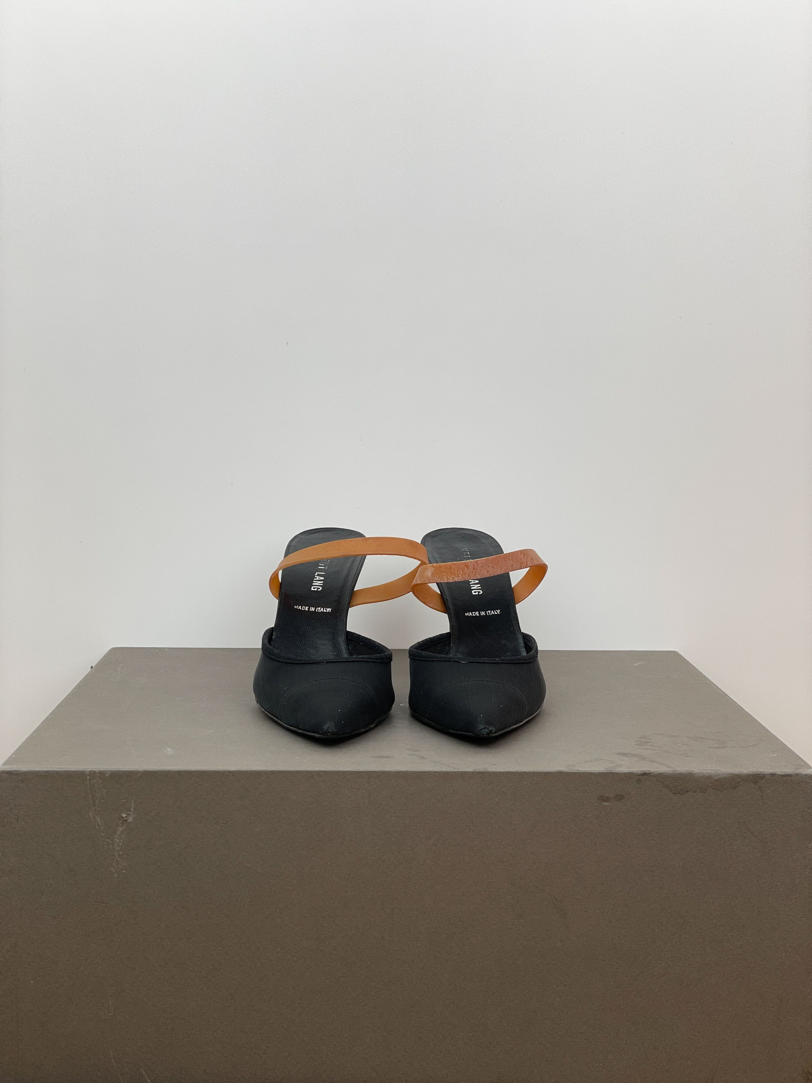 Helmut Lang AW02 Pointed Rubber Band Sandal Heels Size US 5.5 / IT 35.5 - 5 Thumbnail