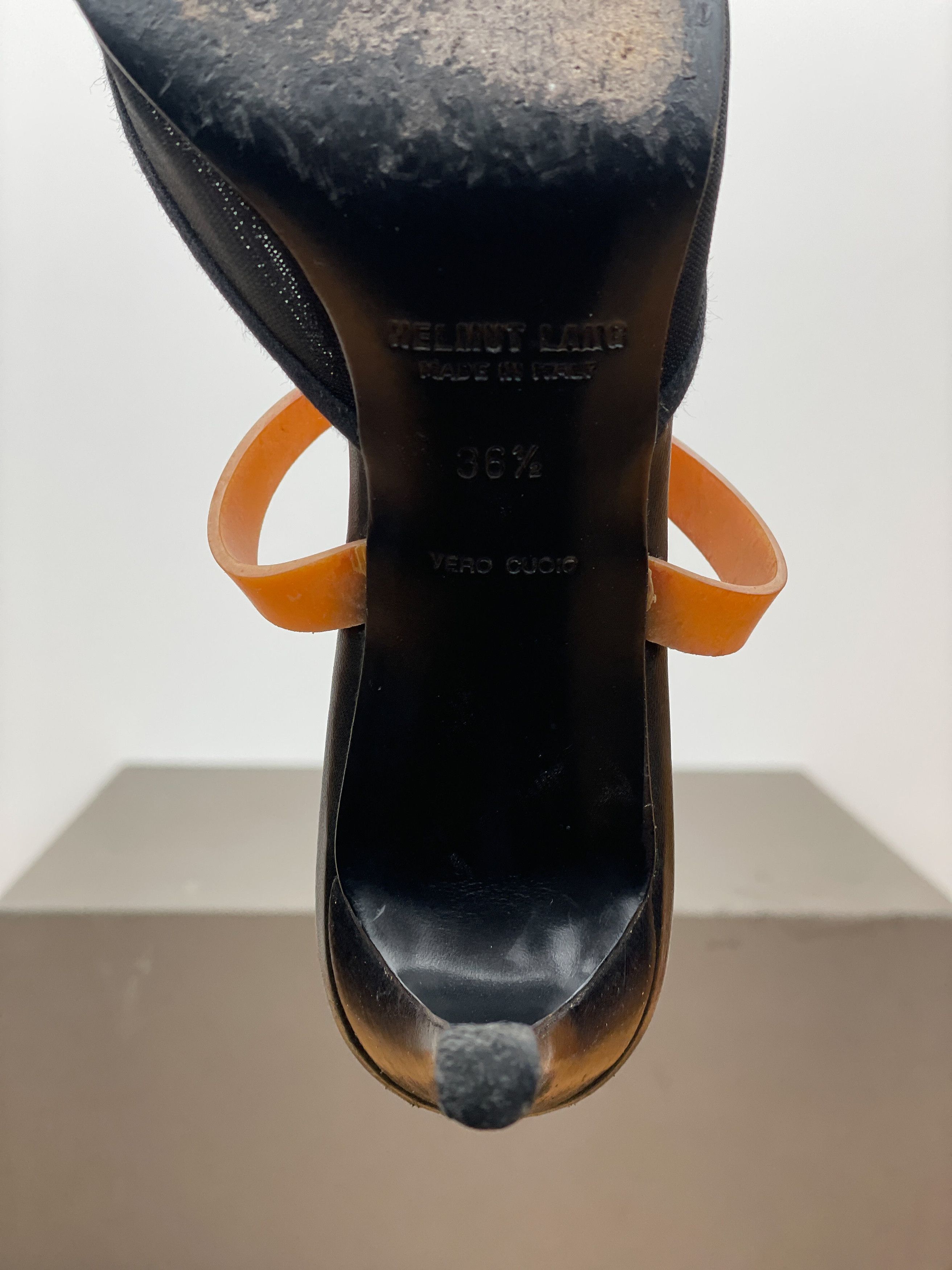 Helmut Lang AW02 Pointed Rubber Band Sandal Heels Size US 5.5 / IT 35.5 - 9 Thumbnail