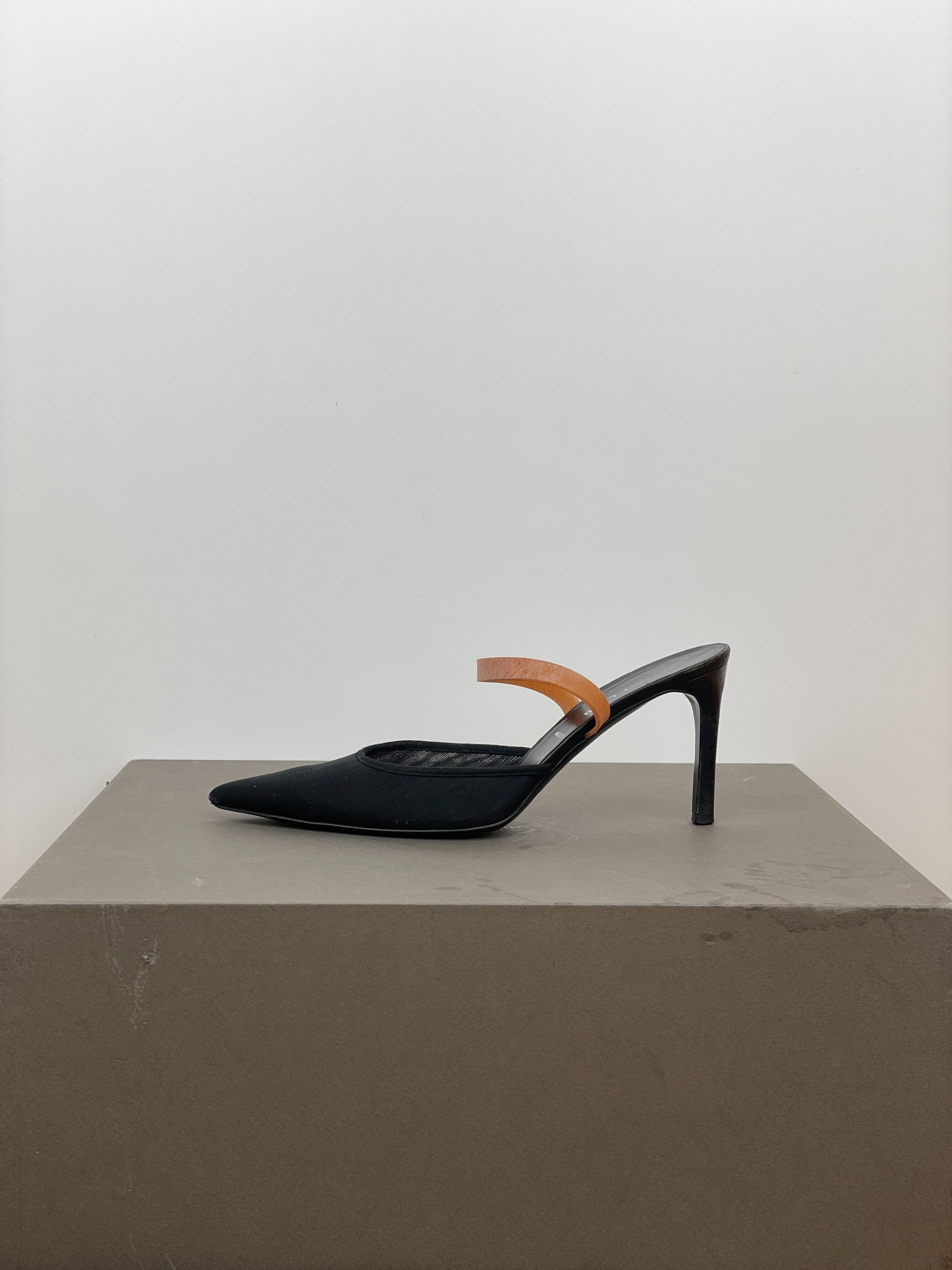 Helmut Lang AW02 Pointed Rubber Band Sandal Heels Size US 5.5 / IT 35.5 - 3 Thumbnail