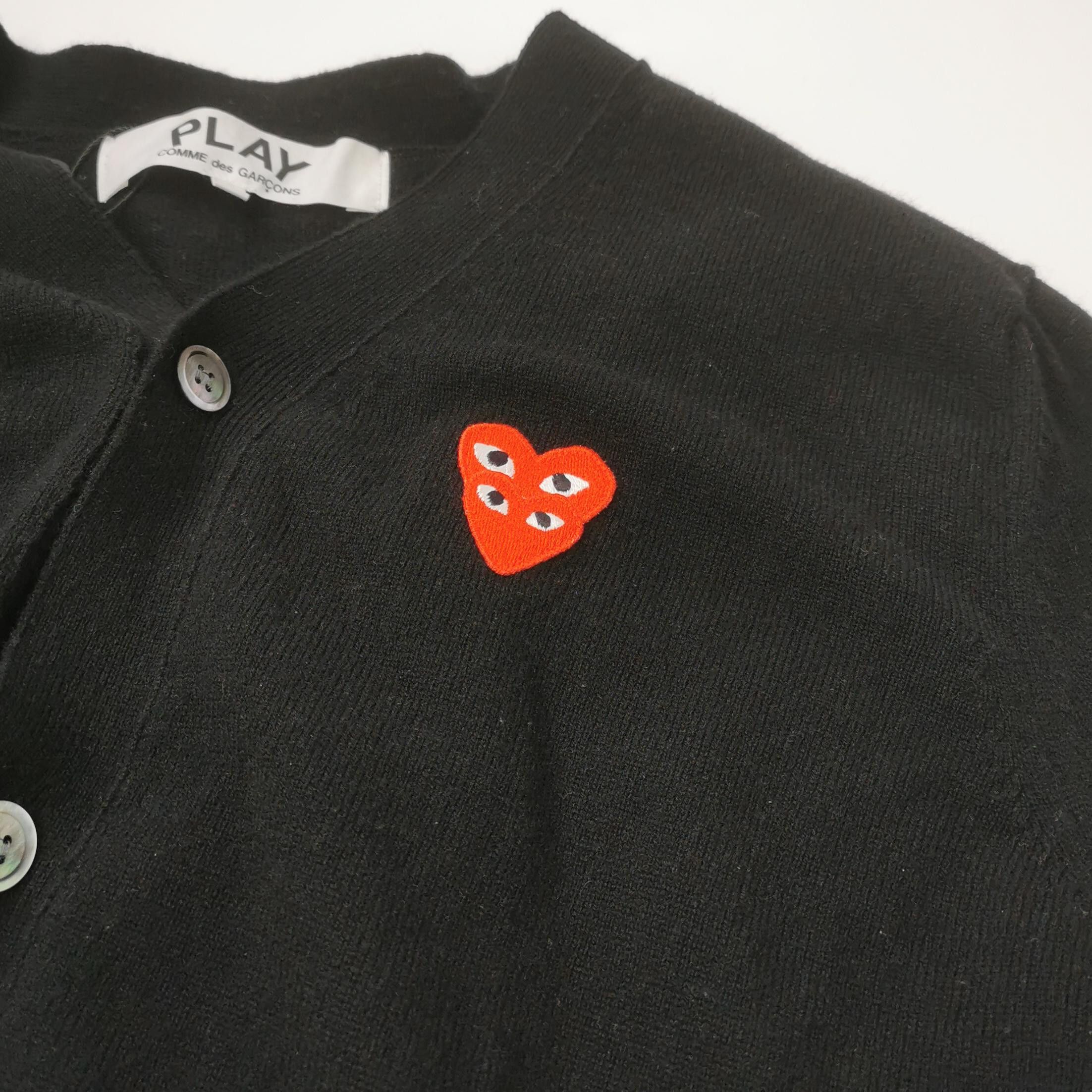 Comme des Garcons PLAY Comme des Garçons Play Wool Heart Cardigan Size XL Size US XL / EU 56 / 4 - 3 Thumbnail