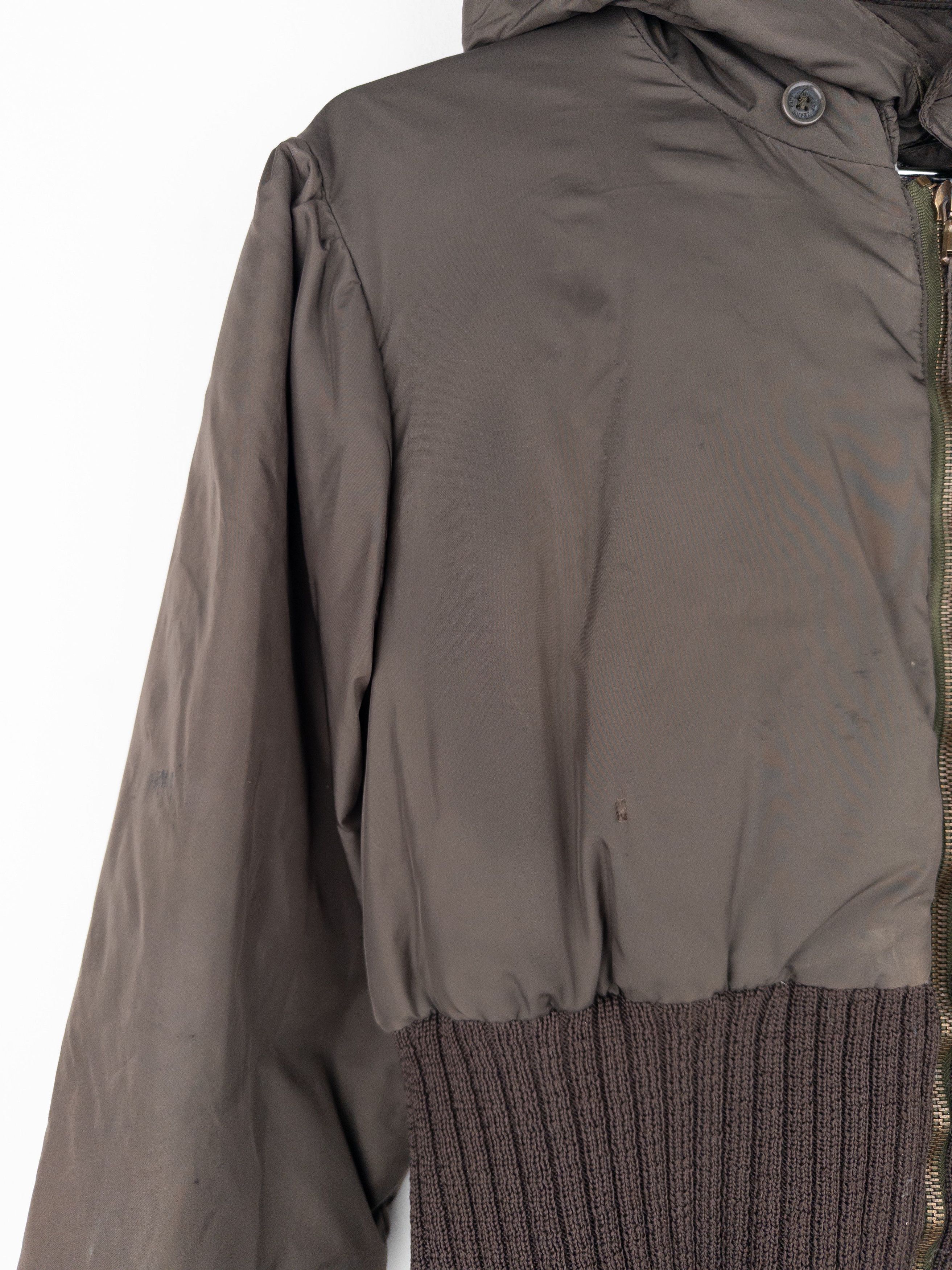Jean Paul Gaultier 1990s Cropped Puffer Bomber Jacket Size XL / US 12-14 / IT 48-50 - 5 Thumbnail