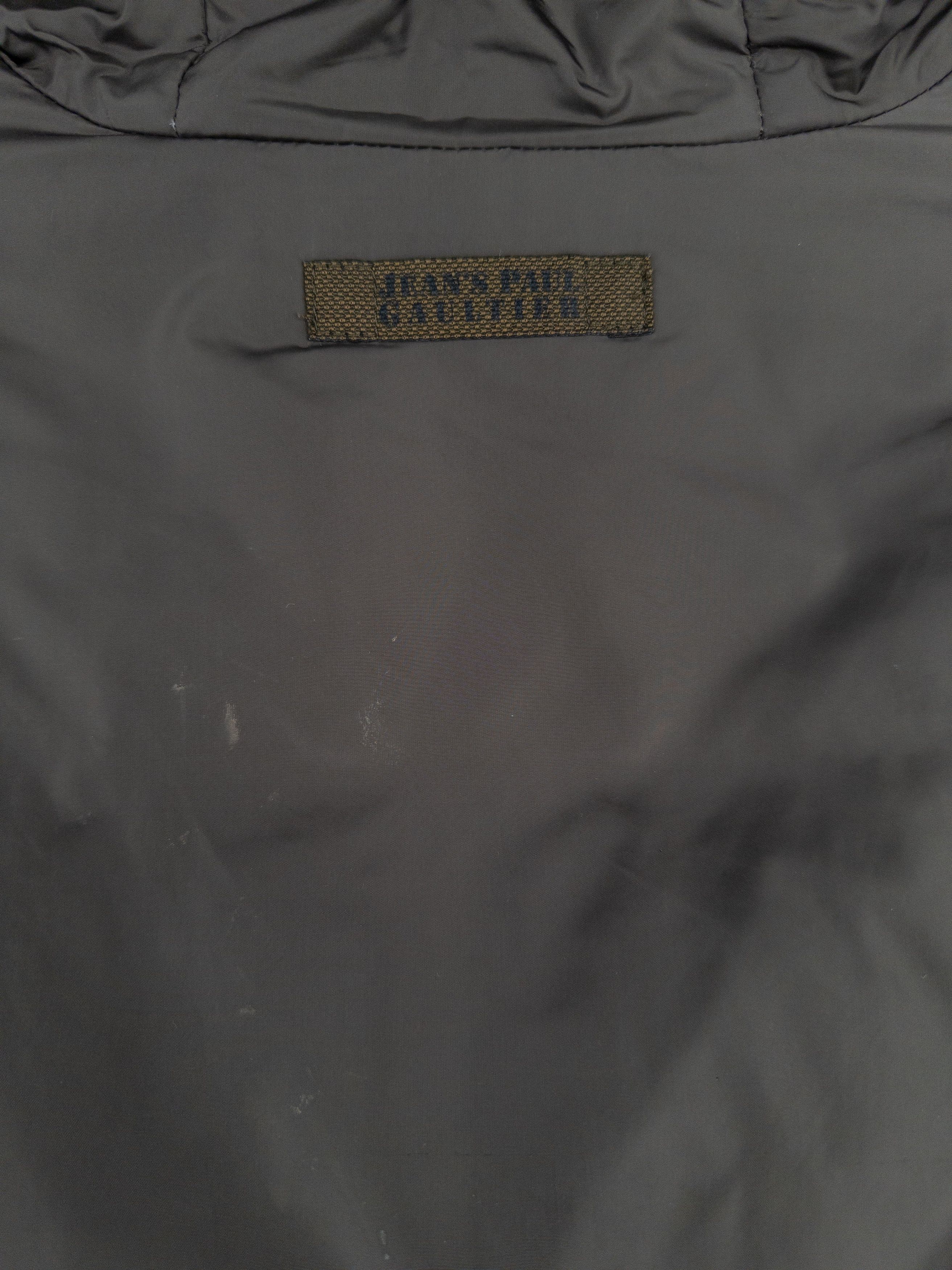 Jean Paul Gaultier 1990s Cropped Puffer Bomber Jacket Size XL / US 12-14 / IT 48-50 - 10 Thumbnail