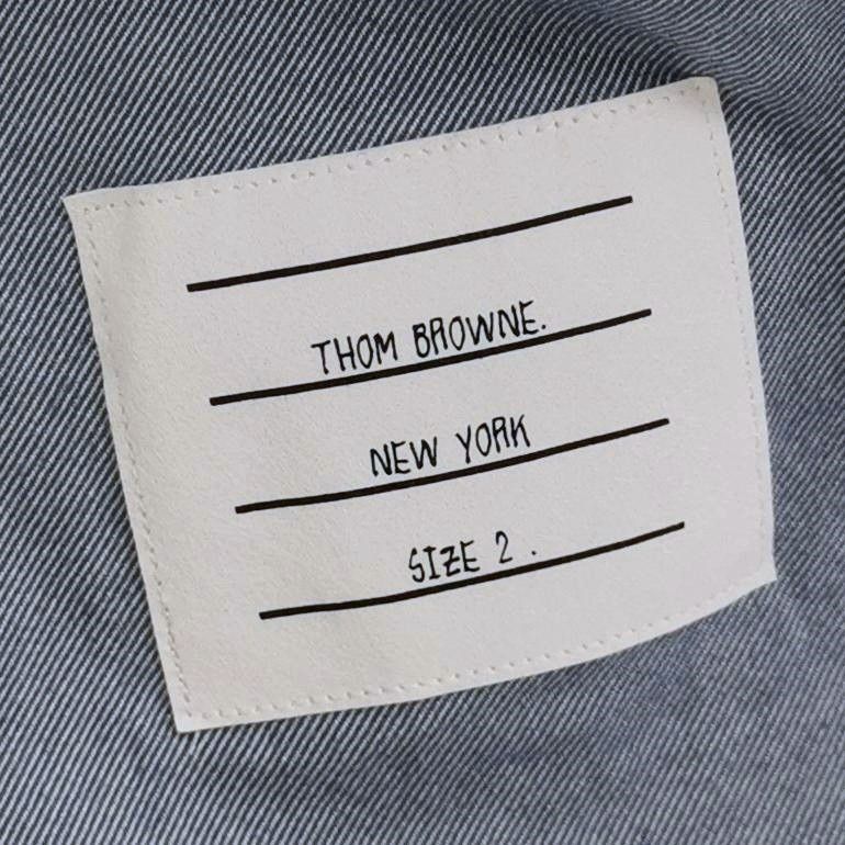 Thom Browne Thom Browne 4-Bar Stripe Cotton Shirt Size 2 Size US M / EU 48-50 / 2 - 3 Thumbnail