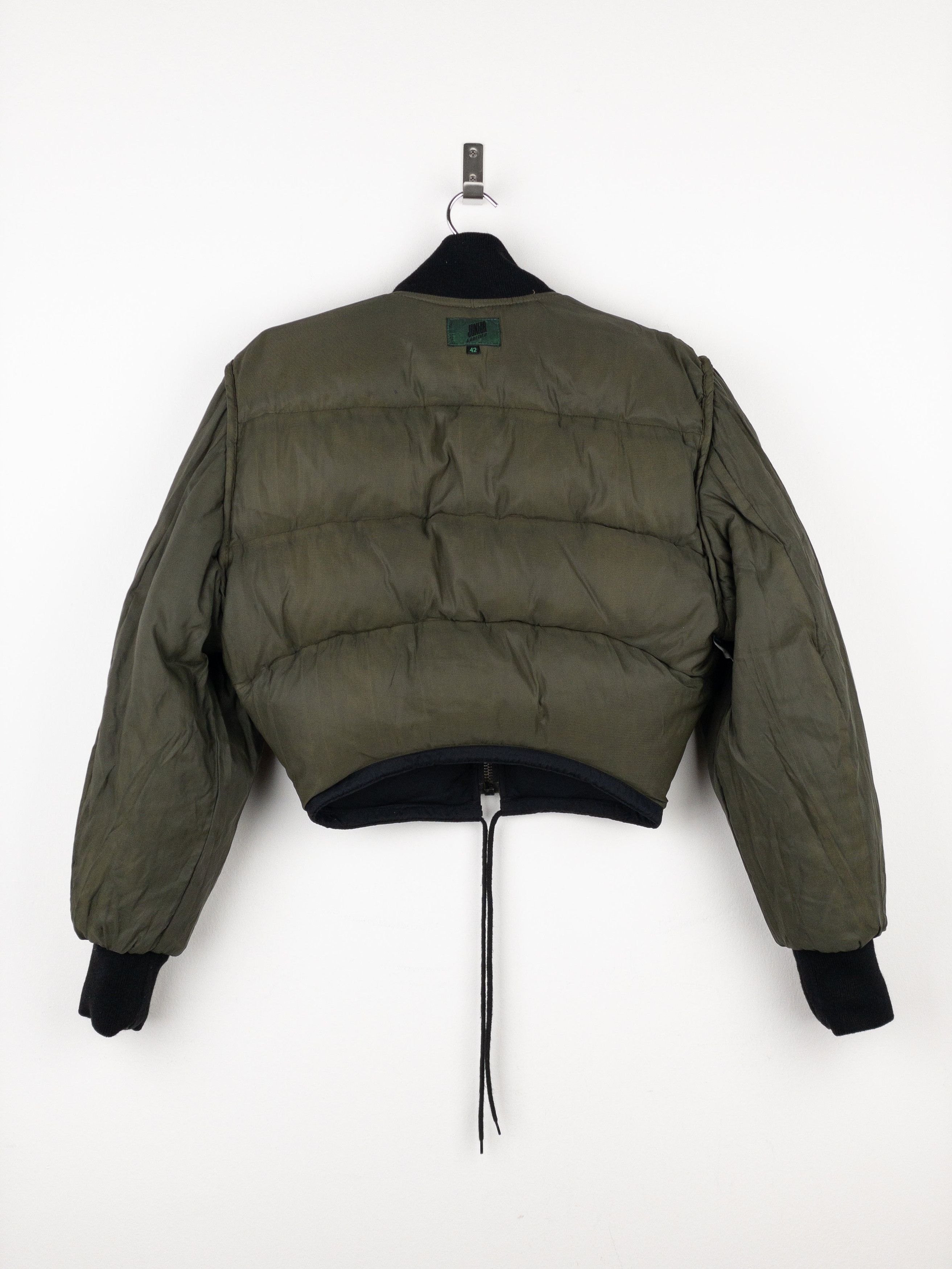 Jean Paul Gaultier 1990s Cropped Puffer Bomber Jacket Size M / US 6-8 / IT 42-44 - 4 Thumbnail
