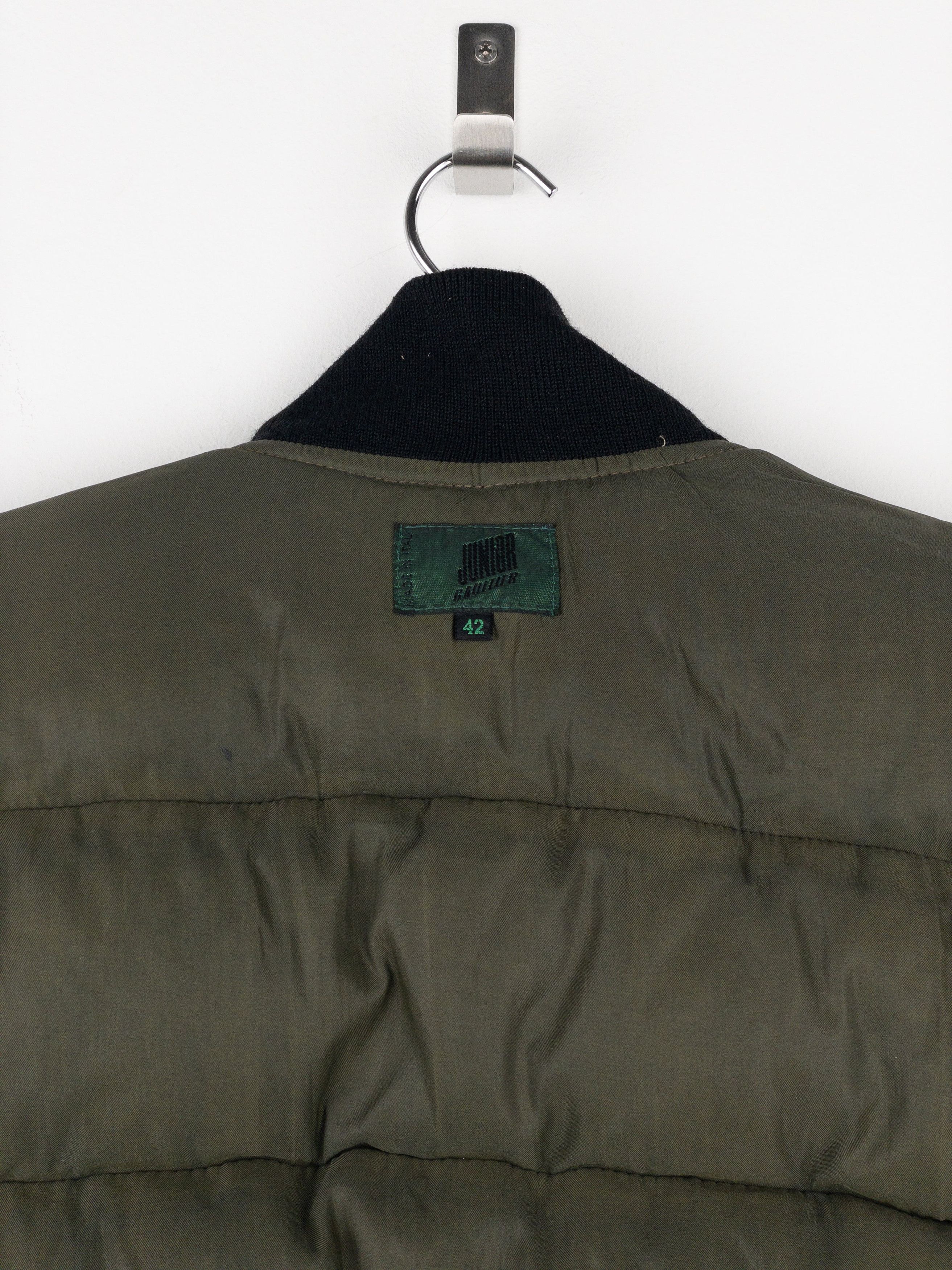 Jean Paul Gaultier 1990s Cropped Puffer Bomber Jacket Size M / US 6-8 / IT 42-44 - 5 Thumbnail