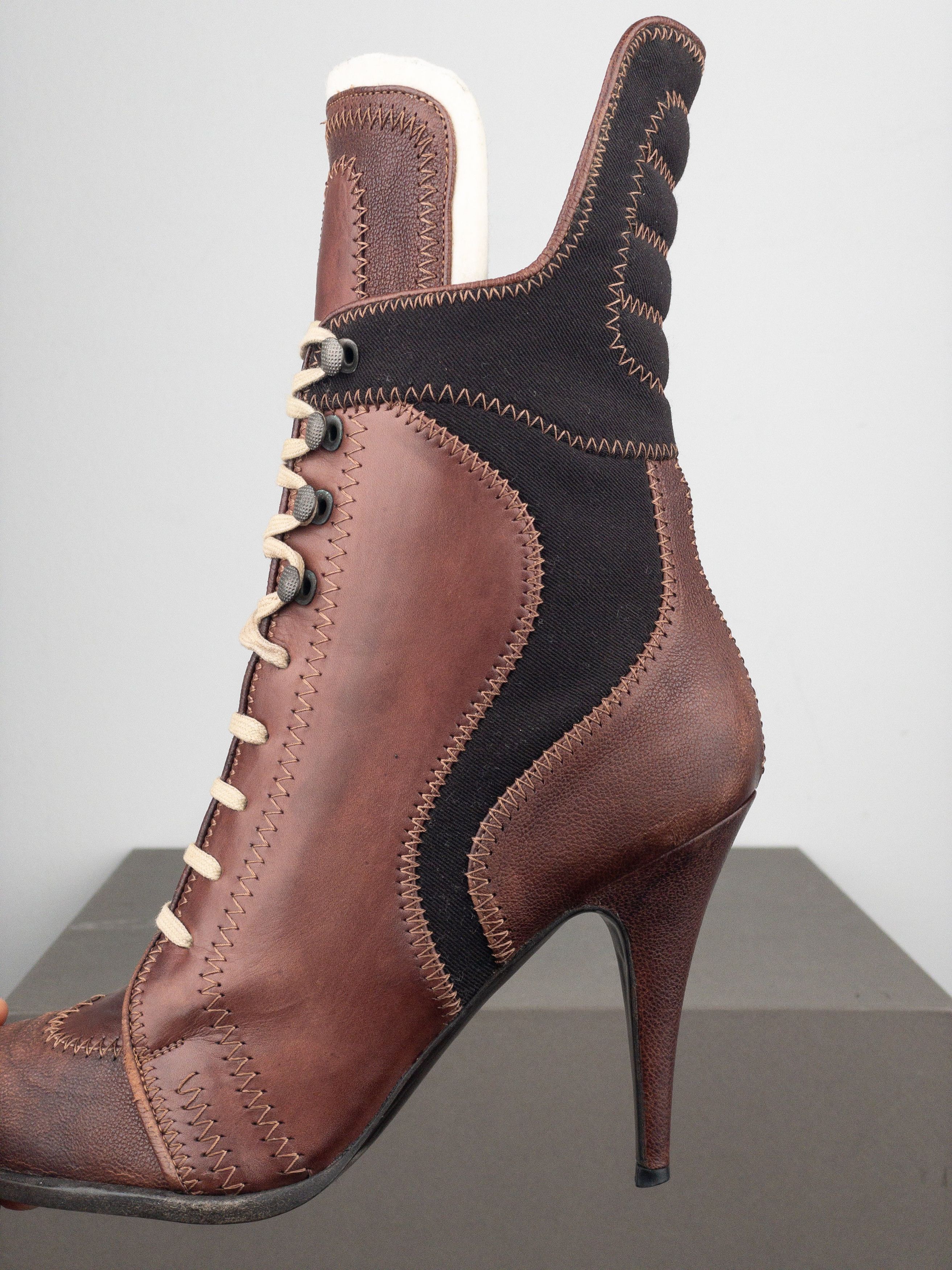Jean Paul Gaultier AW08 Lace-Up Sports Heel Boots Size US 8.5 / IT 38.5 - 9 Thumbnail