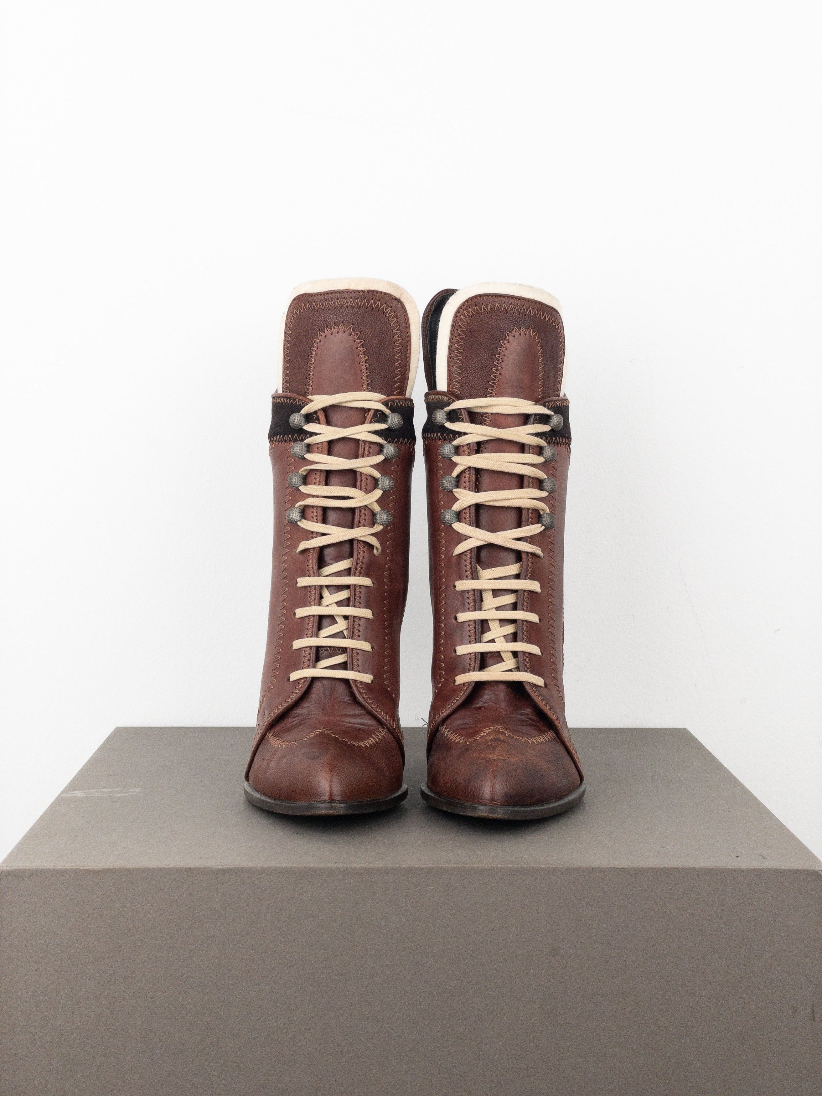 Jean Paul Gaultier AW08 Lace-Up Sports Heel Boots Size US 8.5 / IT 38.5 - 5 Thumbnail