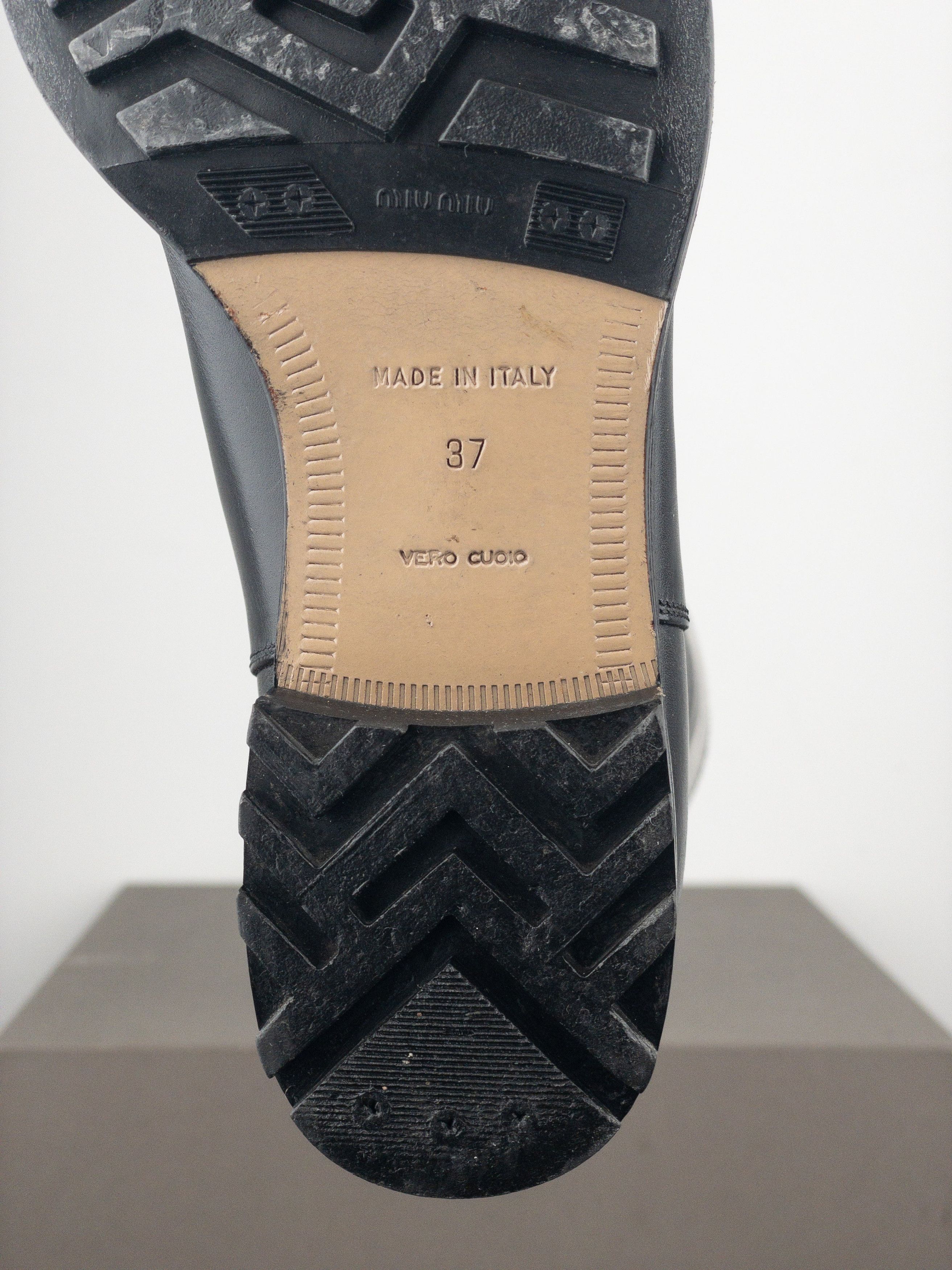 Miu Miu AW01 Pointed-Toe ‘Peco’ Biker Combat Boots Size US 6 / IT 36 - 9 Thumbnail