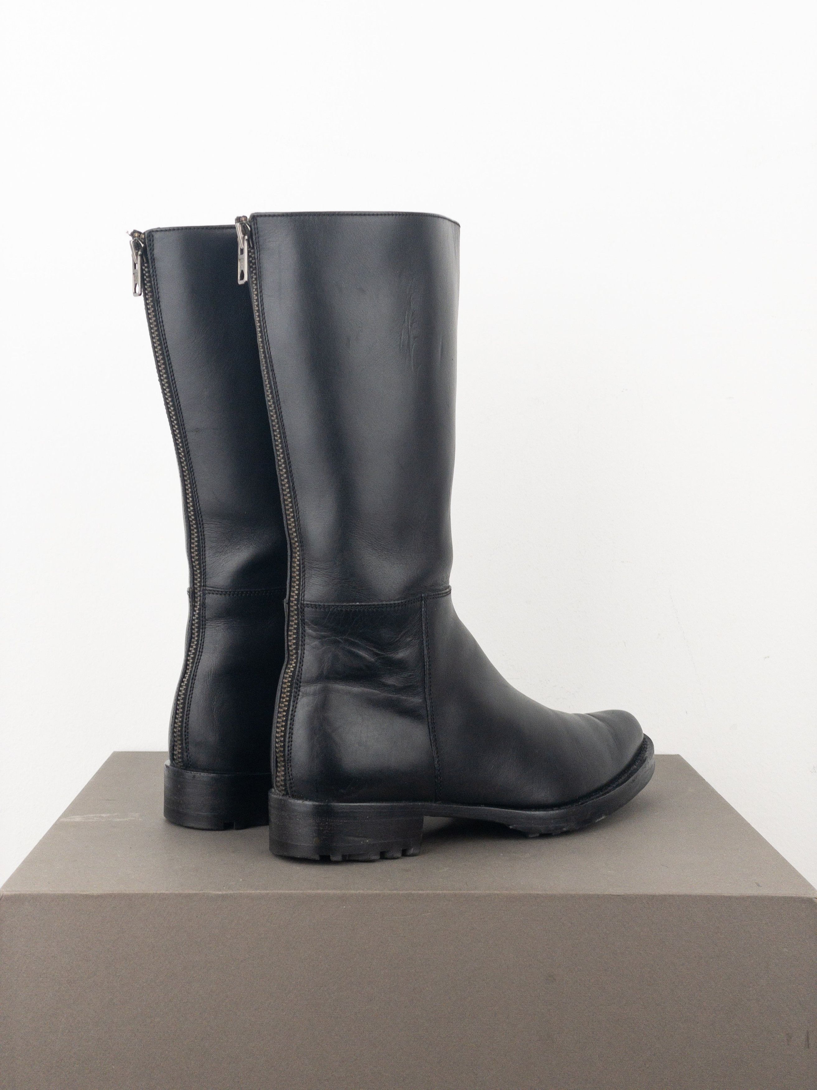 Miu Miu AW01 Pointed-Toe ‘Peco’ Biker Combat Boots Size US 6 / IT 36 - 2 Thumbnail