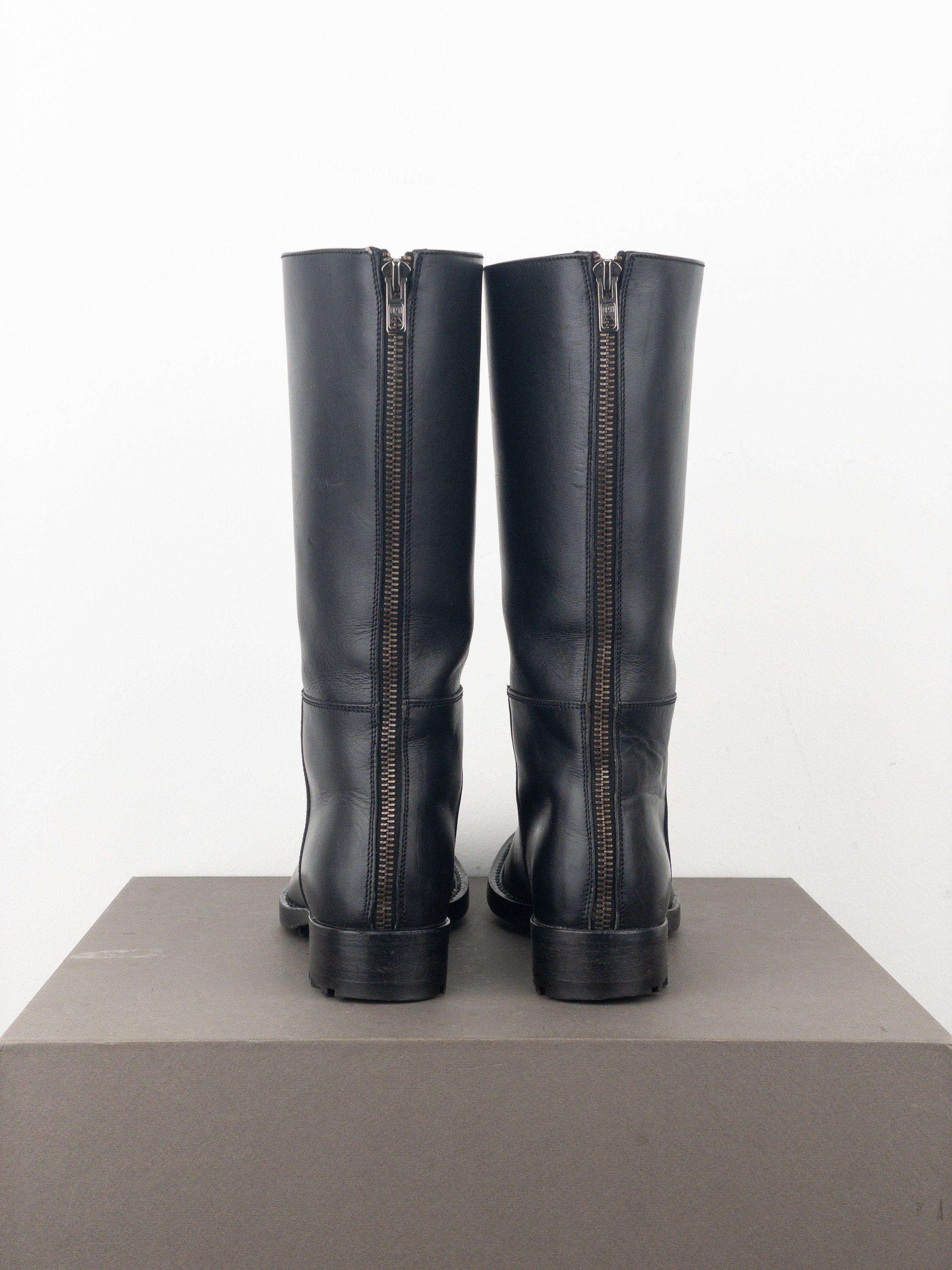 Miu Miu AW01 Pointed-Toe ‘Peco’ Biker Combat Boots Size US 6 / IT 36 - 6 Thumbnail