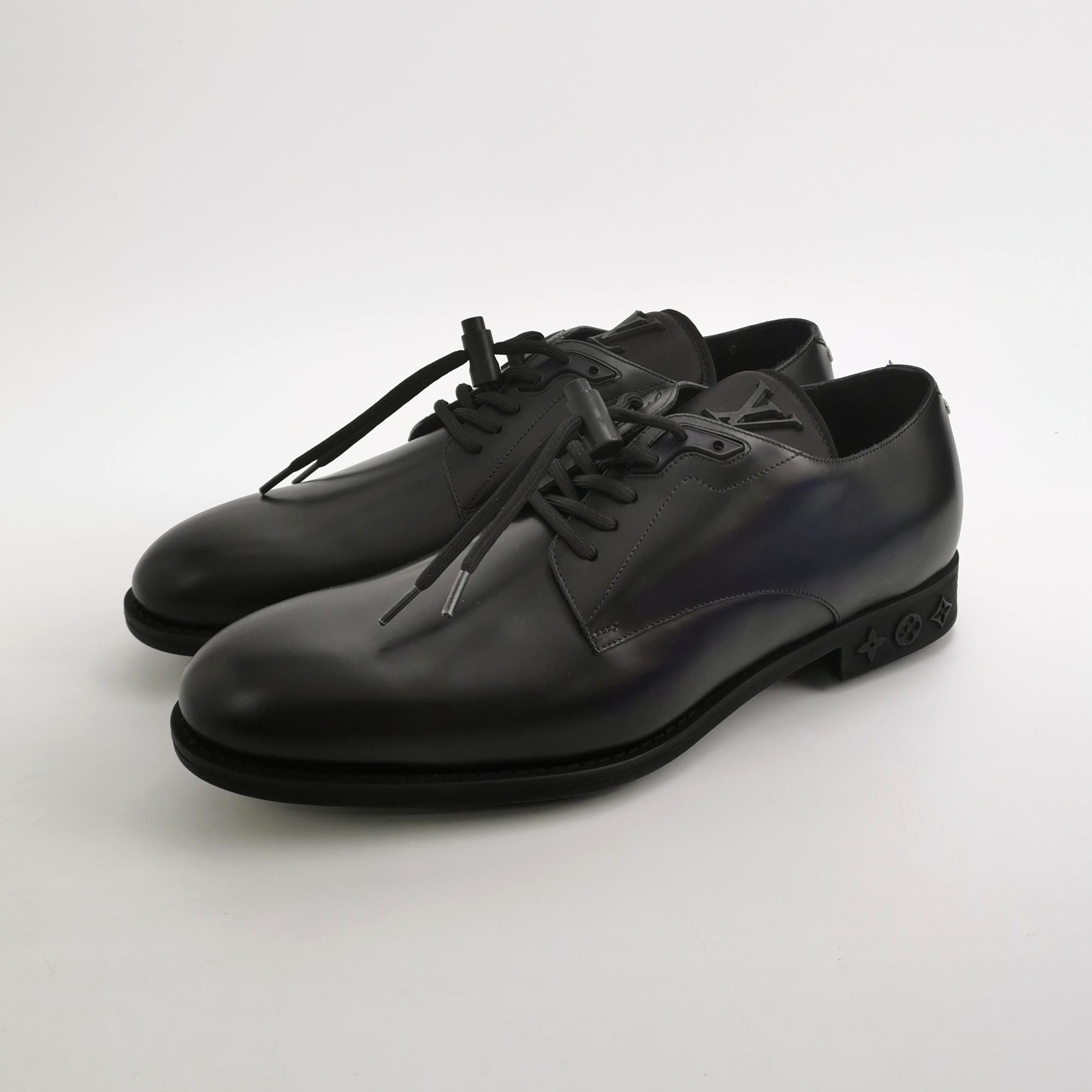 Louis Vuitton Louis Vuitton Monogram Heel Leather Derby Shoes Size 8 Size US 9 / EU 42 - 2 Thumbnail