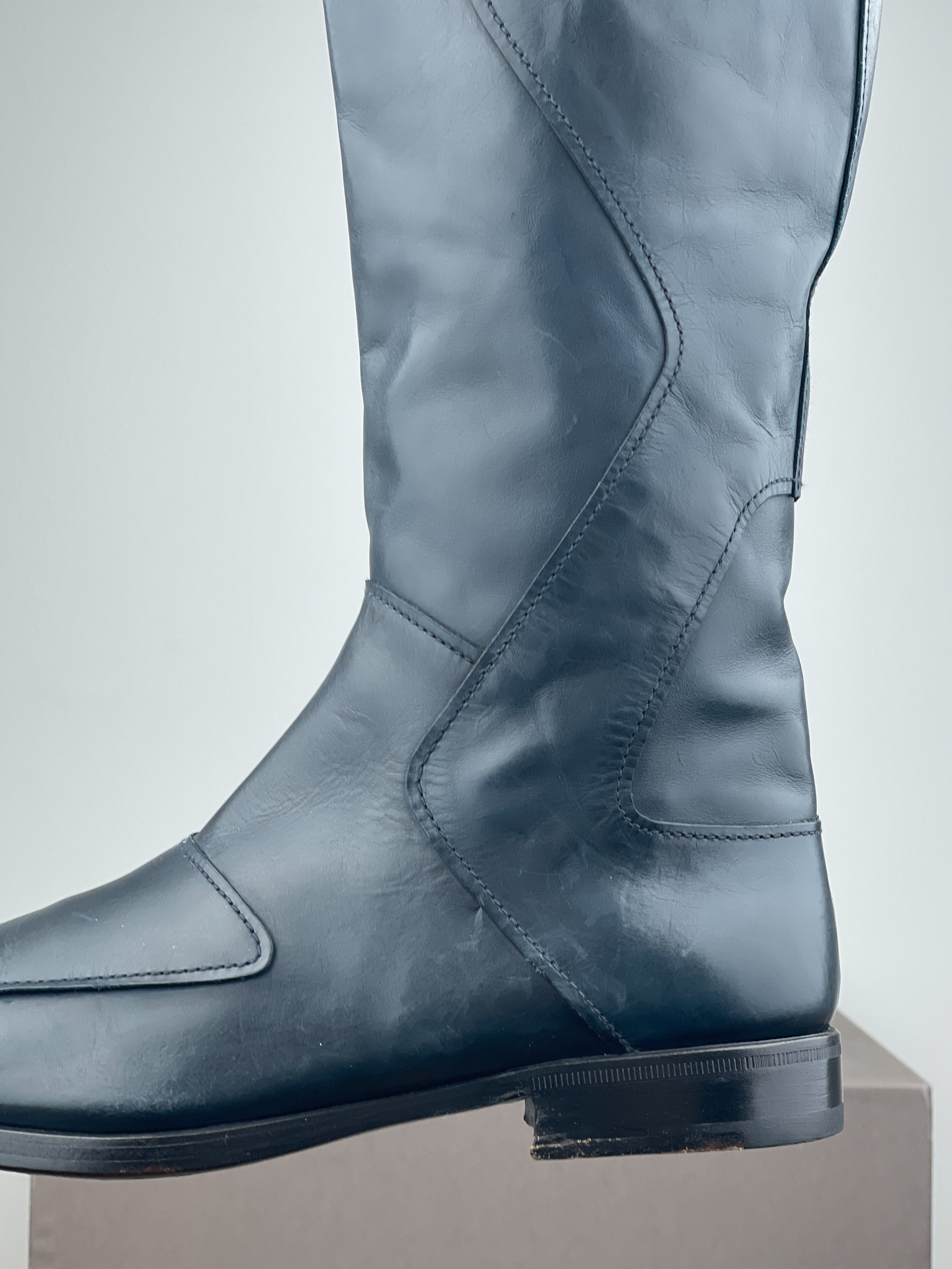 Miu Miu AW08 Knee-High Biker Riding Boots Size US 8 / IT 38 - 9 Thumbnail