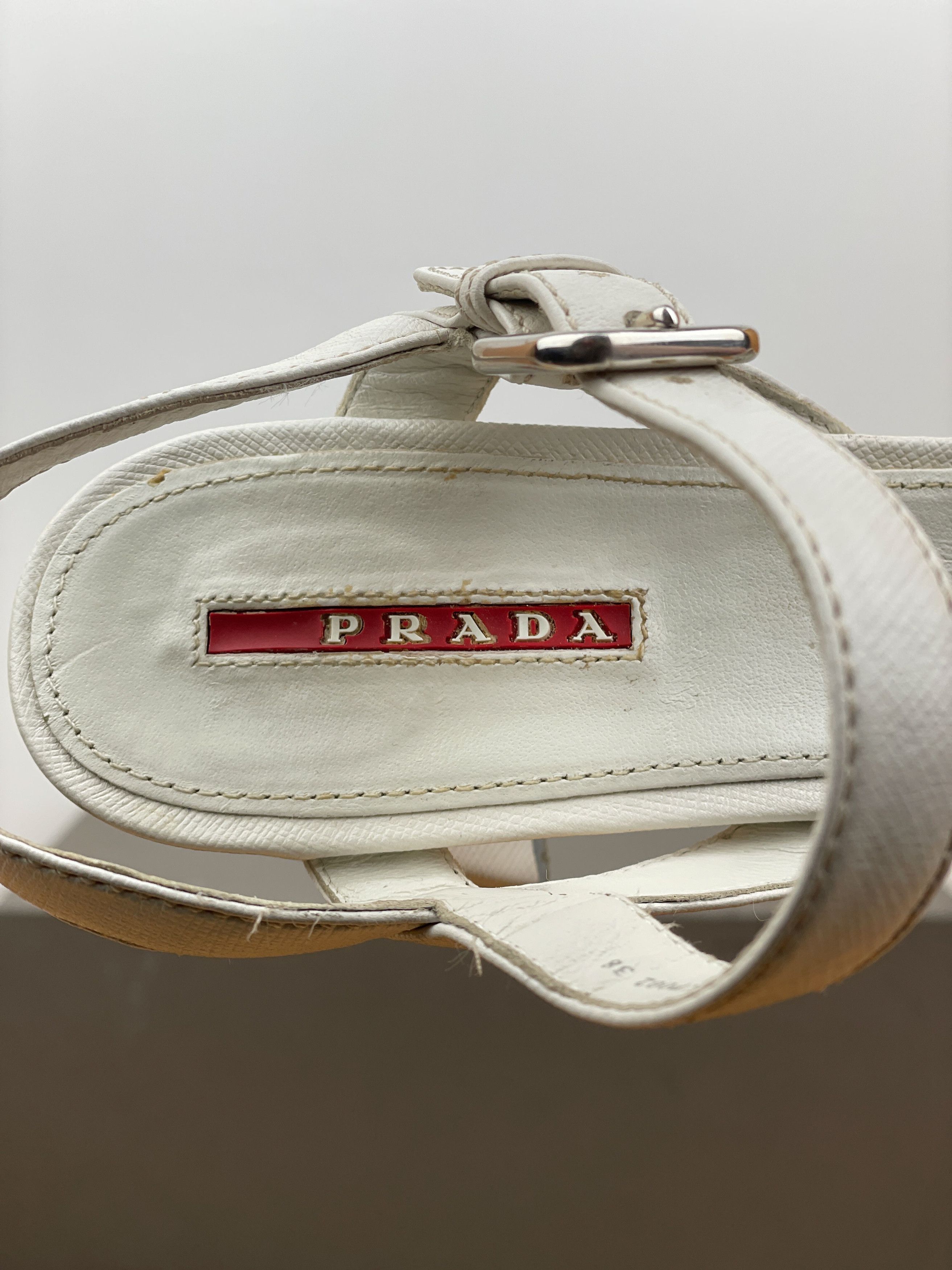 Prada 2000s Buckle Strap Sandal Heels Size US 7 / IT 37 - 6 Thumbnail