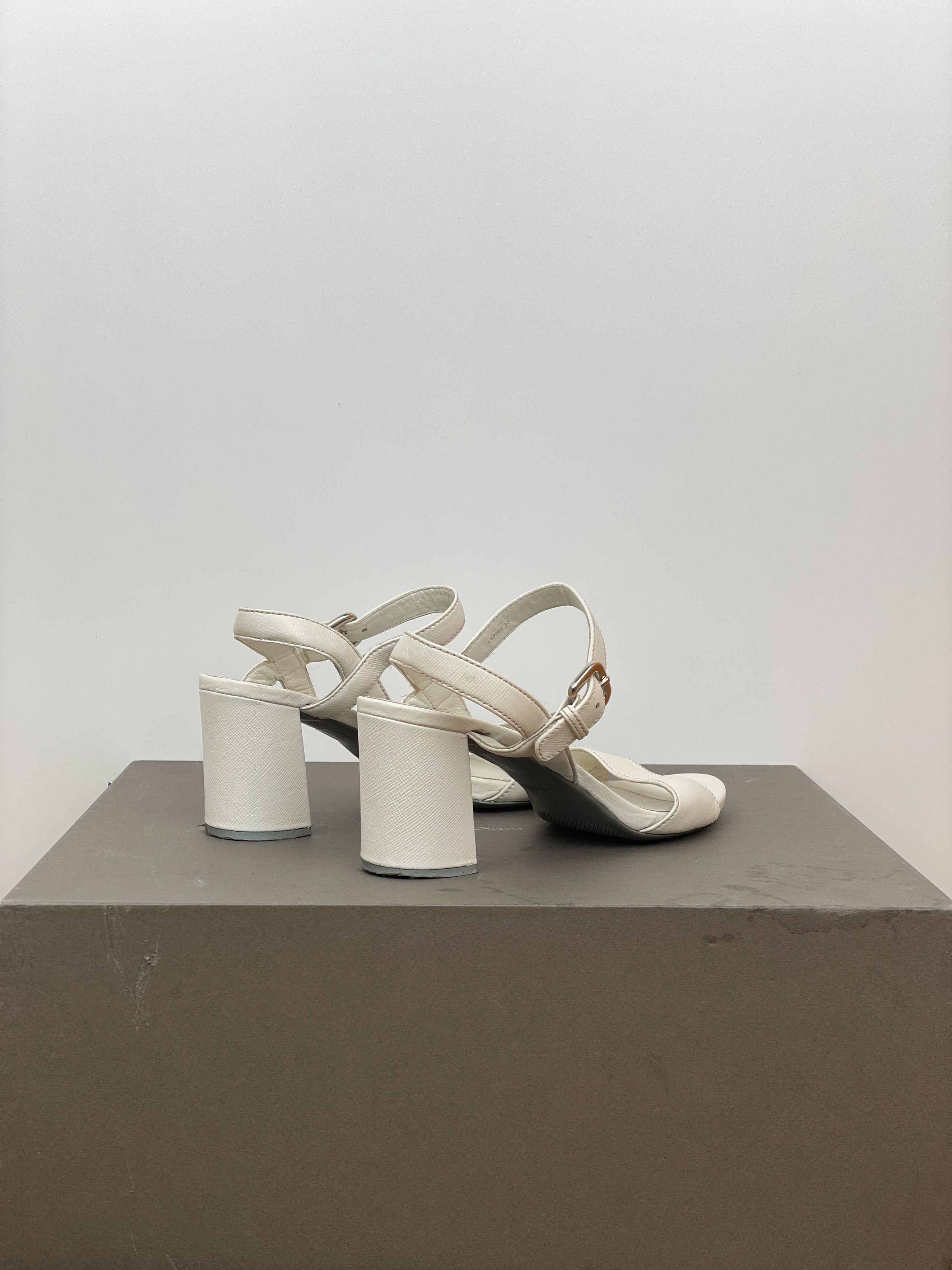 Prada 2000s Buckle Strap Sandal Heels Size US 7 / IT 37 - 2 Thumbnail