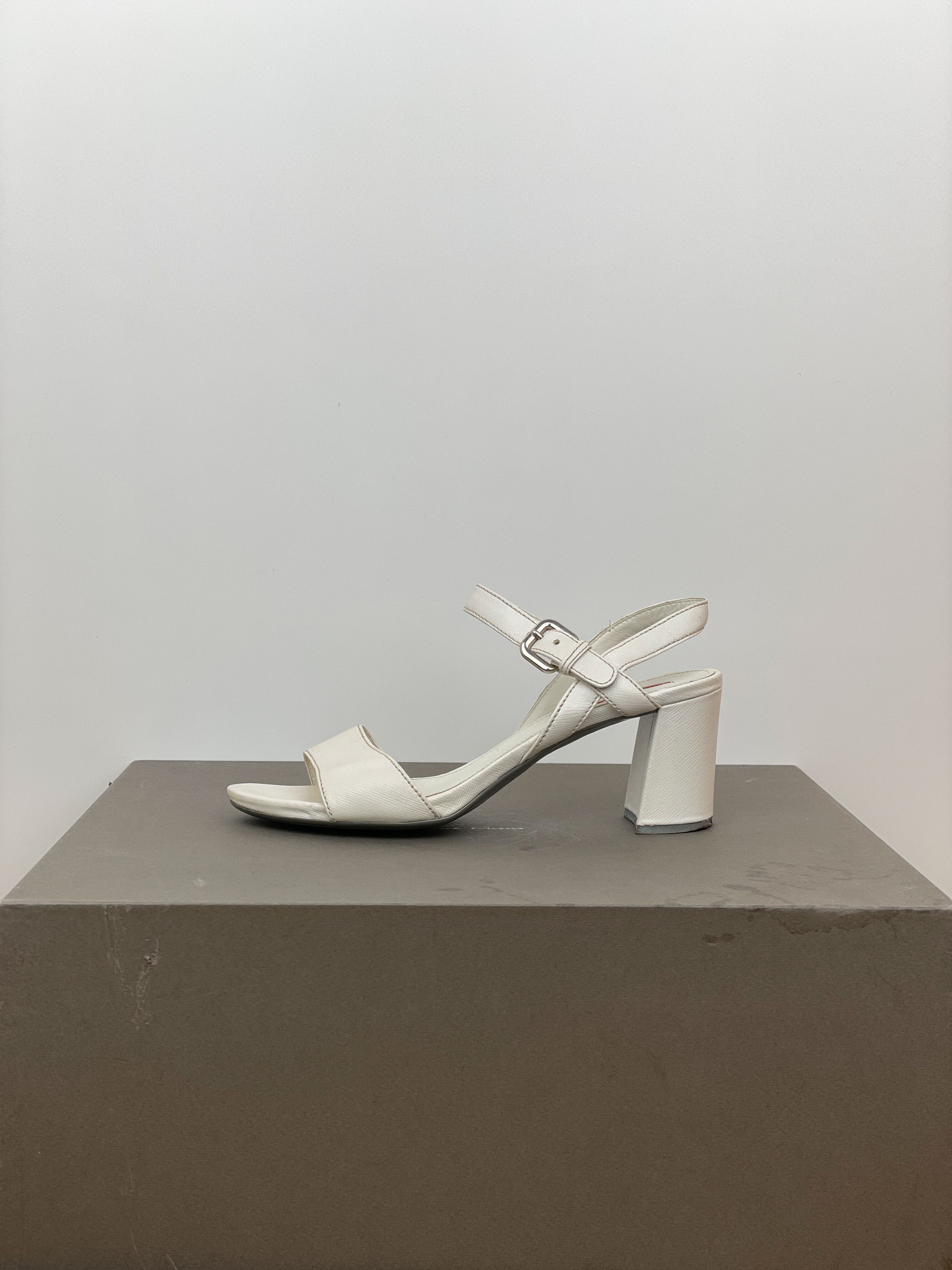 Prada 2000s Buckle Strap Sandal Heels Size US 7 / IT 37 - 3 Thumbnail