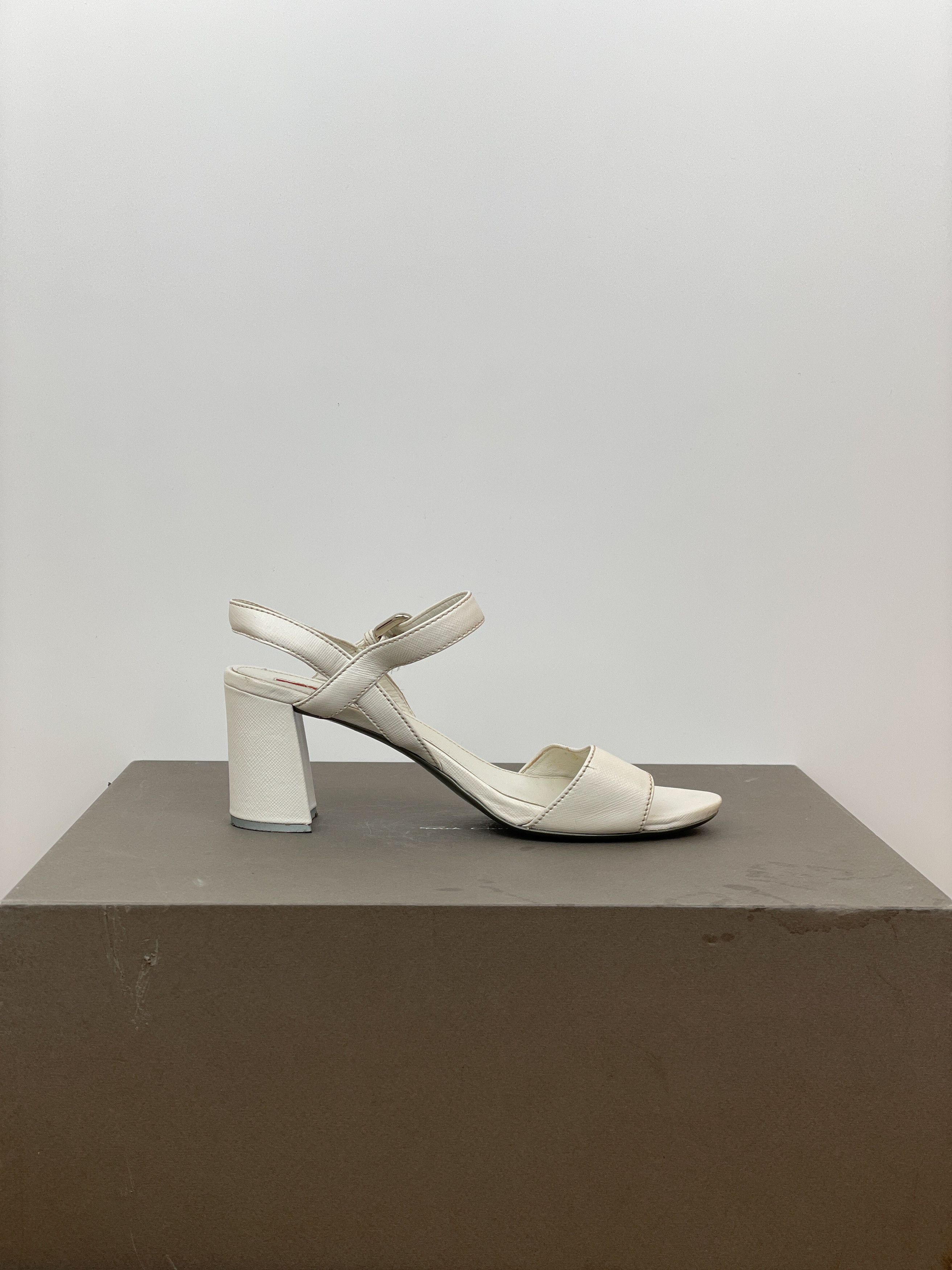 Prada 2000s Buckle Strap Sandal Heels Size US 7 / IT 37 - 4 Thumbnail