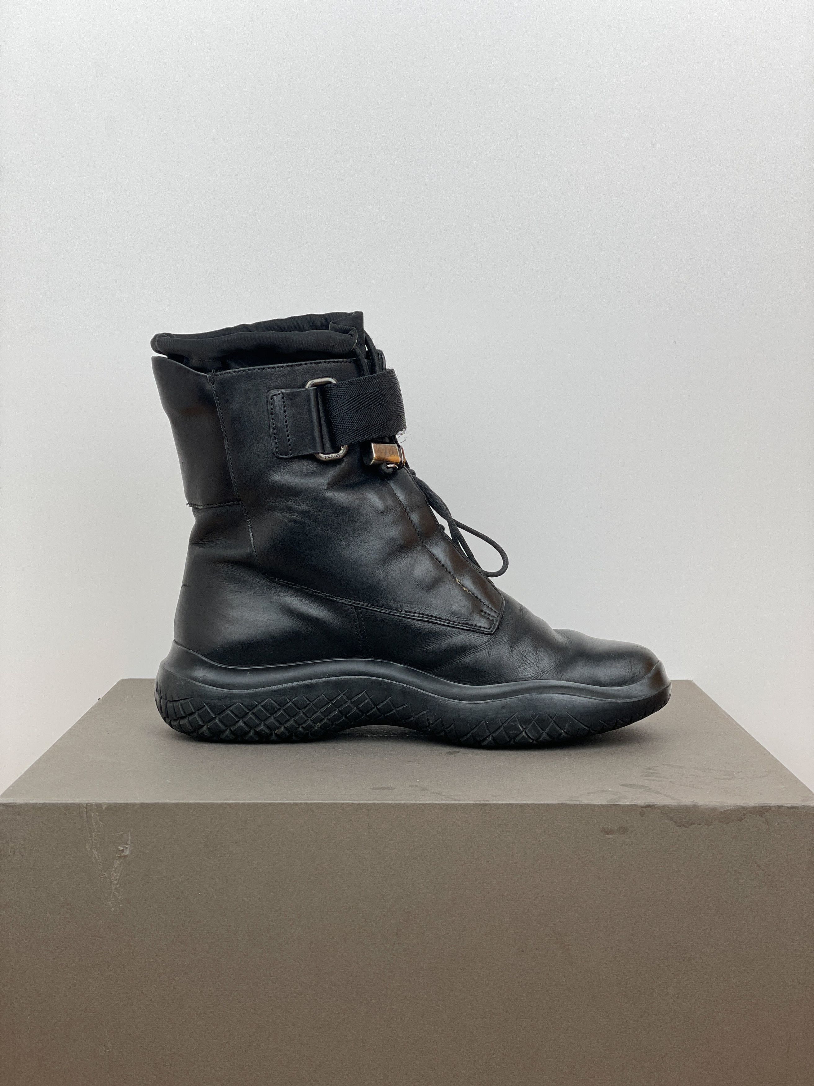 Prada AW99 Square Toe Vibram Combat Boots Size US 9 / IT 39 - 4 Thumbnail