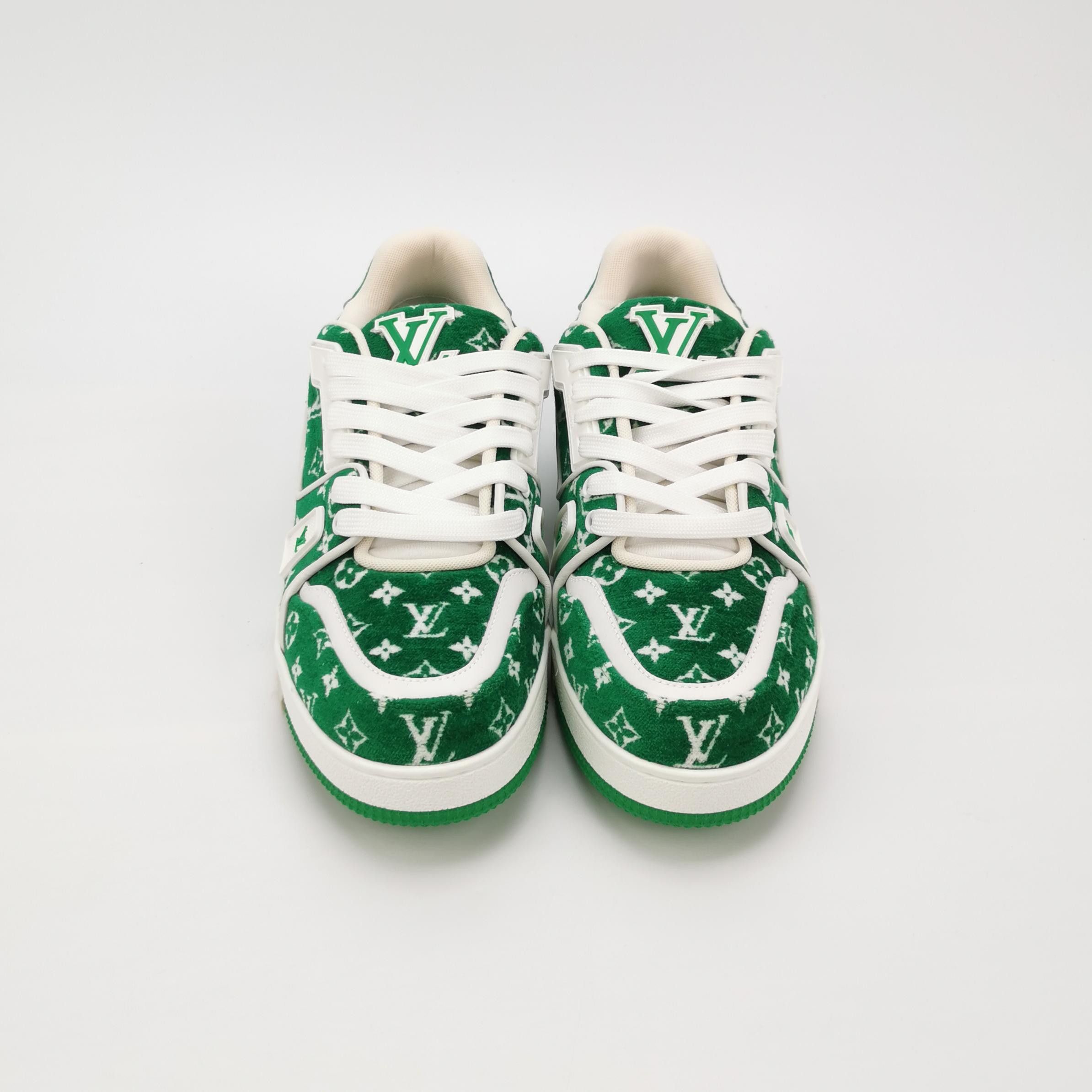 Louis Vuitton Louis Vuitton Monogram Green LV Trainer Sneakers 41 Size US 8 / EU 41 - 3 Thumbnail