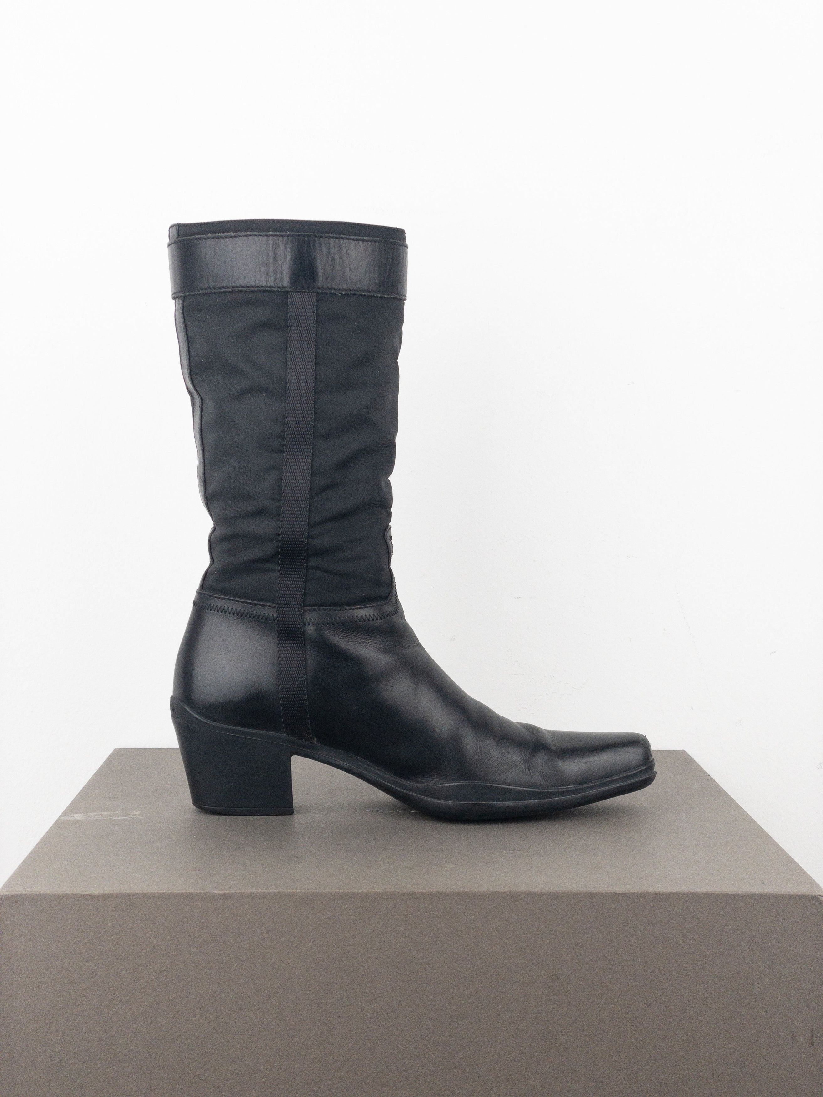 Prada 2000s Hybrid Buckle Cowboy Boots Size US 5.5 / IT 35.5 - 4 Thumbnail
