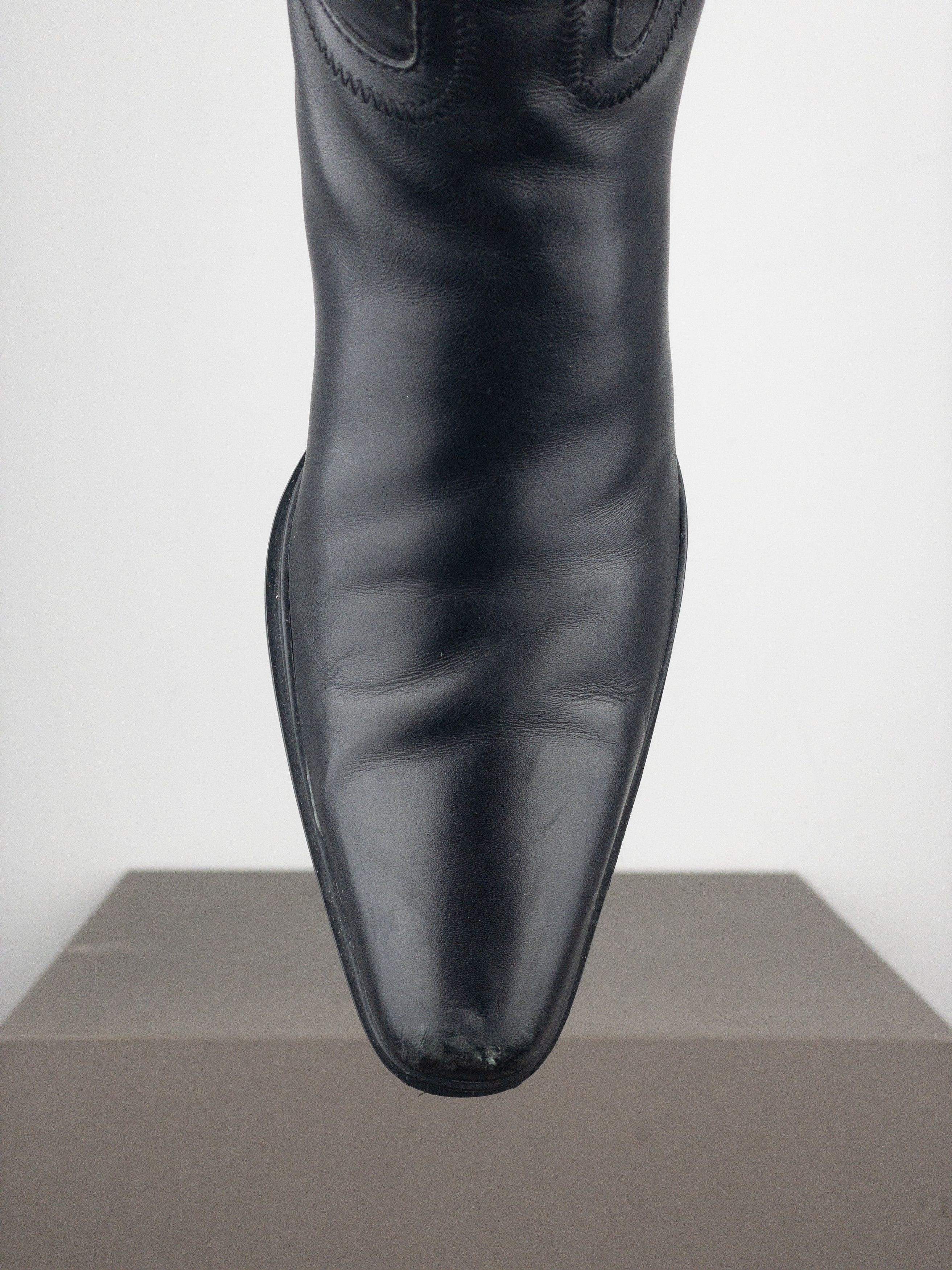 Prada 2000s Hybrid Buckle Cowboy Boots Size US 5.5 / IT 35.5 - 7 Thumbnail
