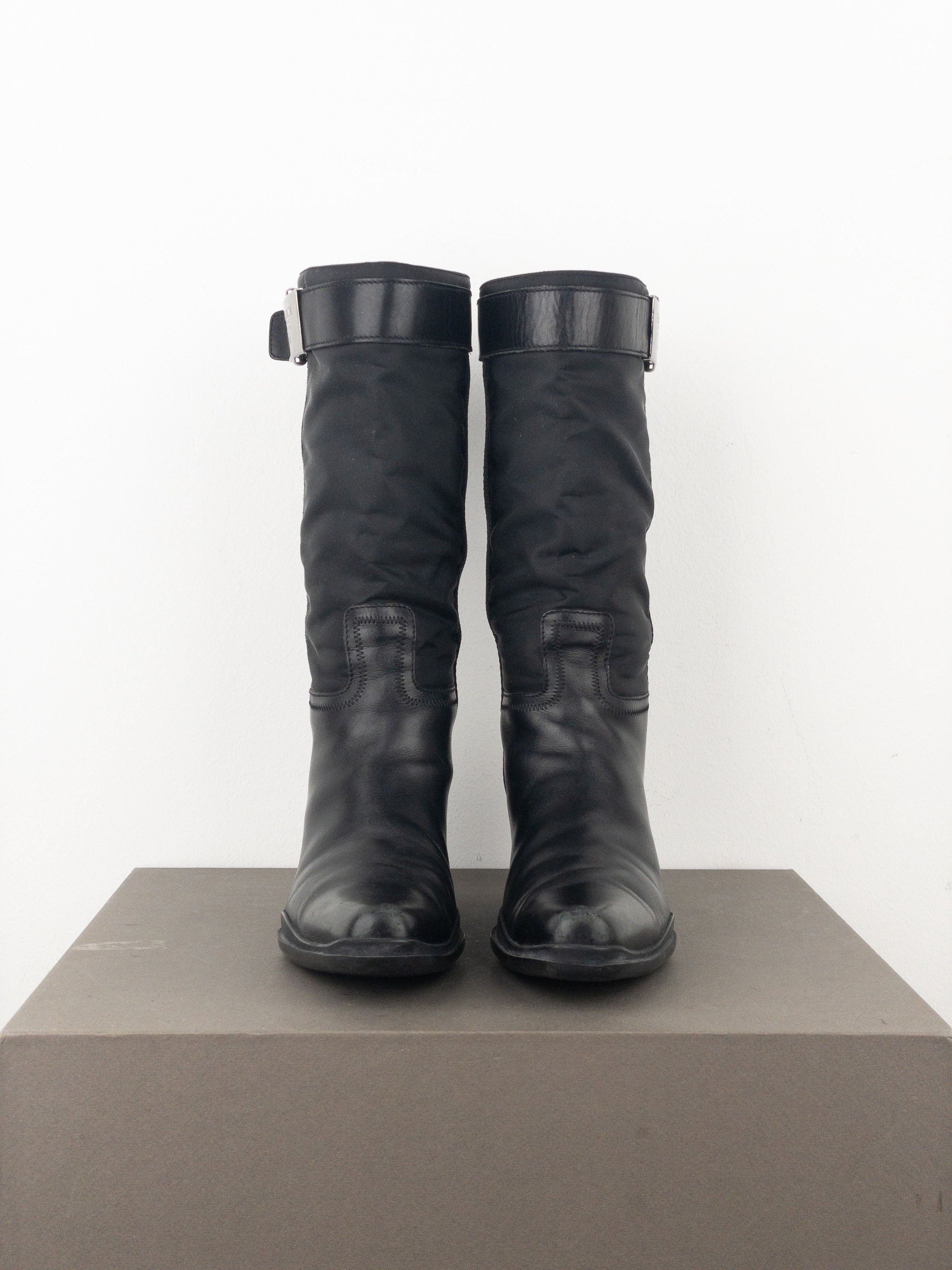 Prada 2000s Hybrid Buckle Cowboy Boots Size US 5.5 / IT 35.5 - 5 Thumbnail