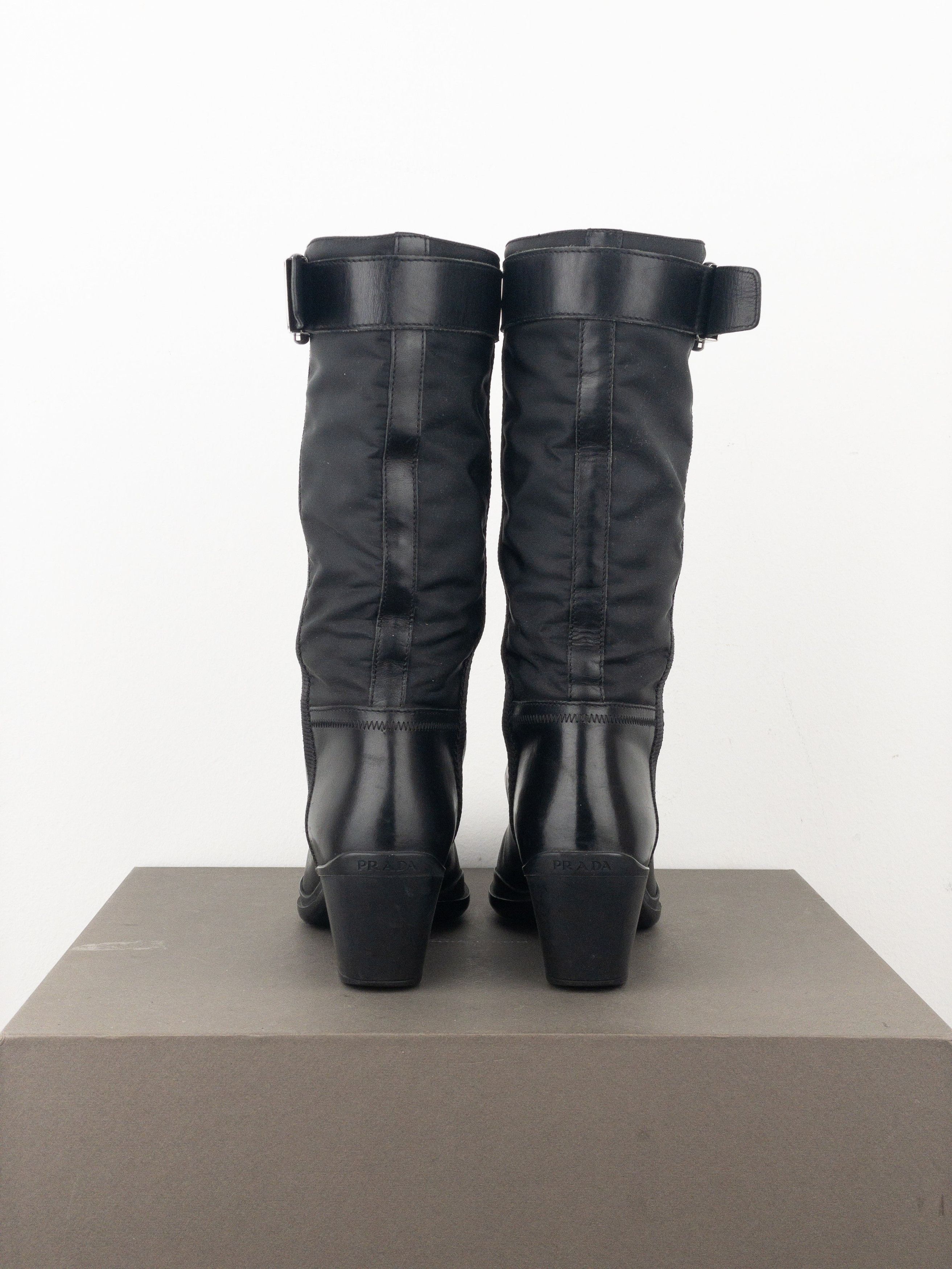 Prada 2000s Hybrid Buckle Cowboy Boots Size US 5.5 / IT 35.5 - 6 Thumbnail