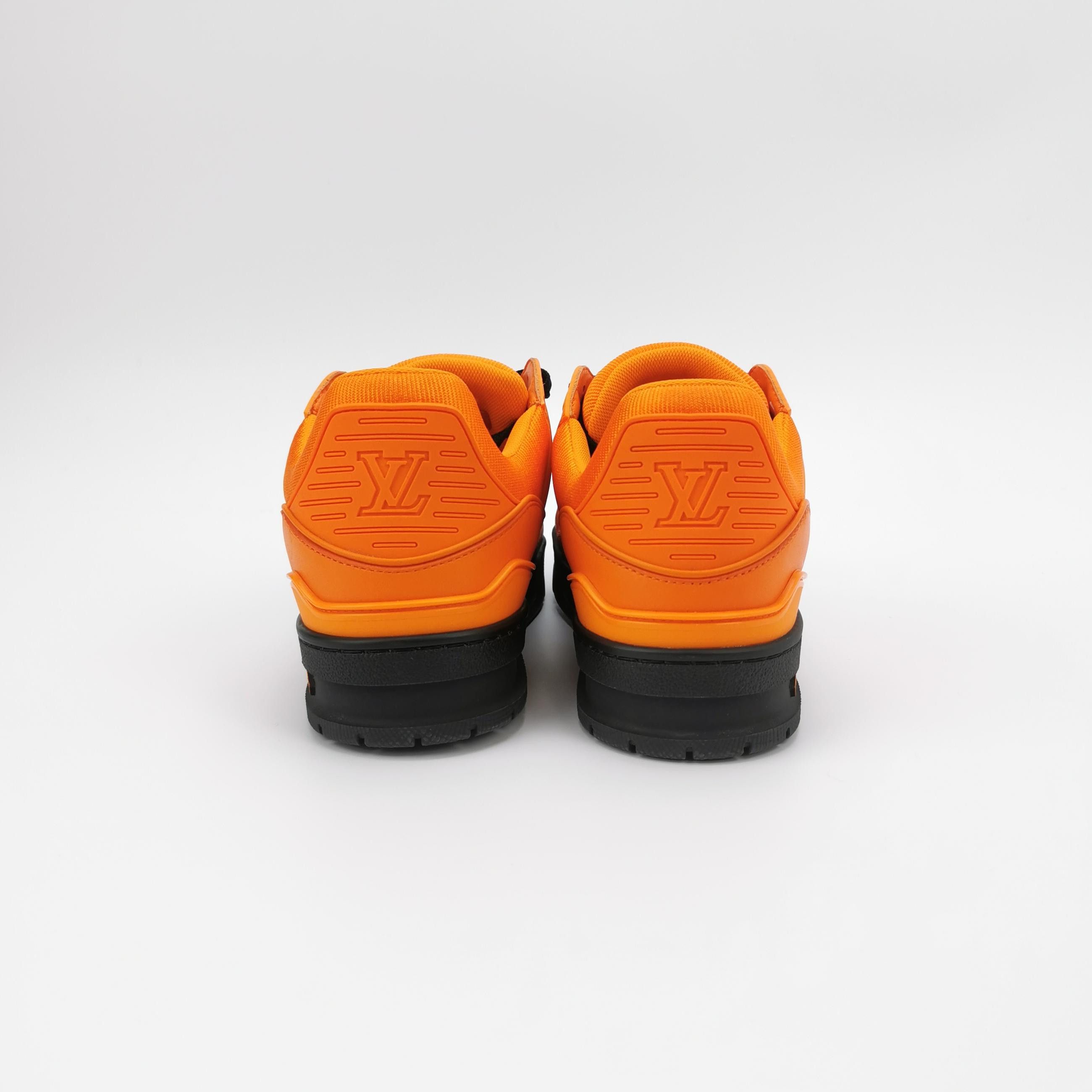 Louis Vuitton Louis Vuitton Orange Calfskin LV Trainer Sneakers 39 Size US 6 / EU 39 - 4 Thumbnail