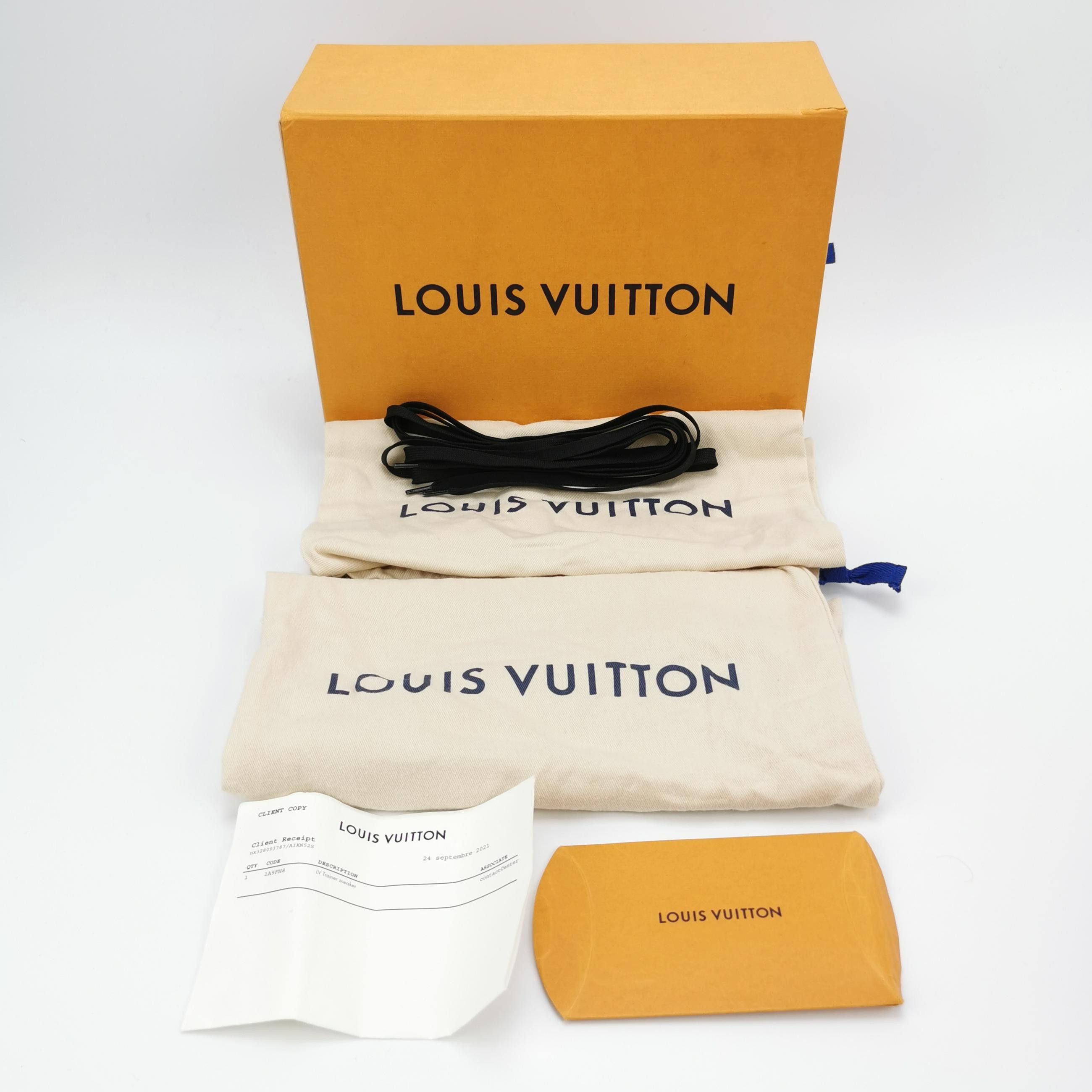 Louis Vuitton Louis Vuitton Orange Calfskin LV Trainer Sneakers 39 Size US 6 / EU 39 - 6 Thumbnail