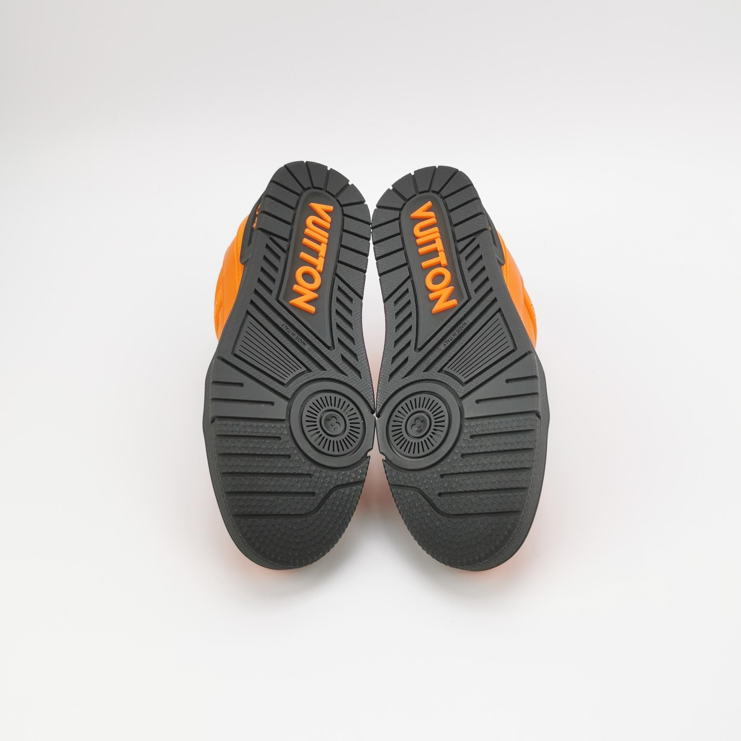 Louis Vuitton Louis Vuitton Orange Calfskin LV Trainer Sneakers 39 Size US 6 / EU 39 - 5 Thumbnail
