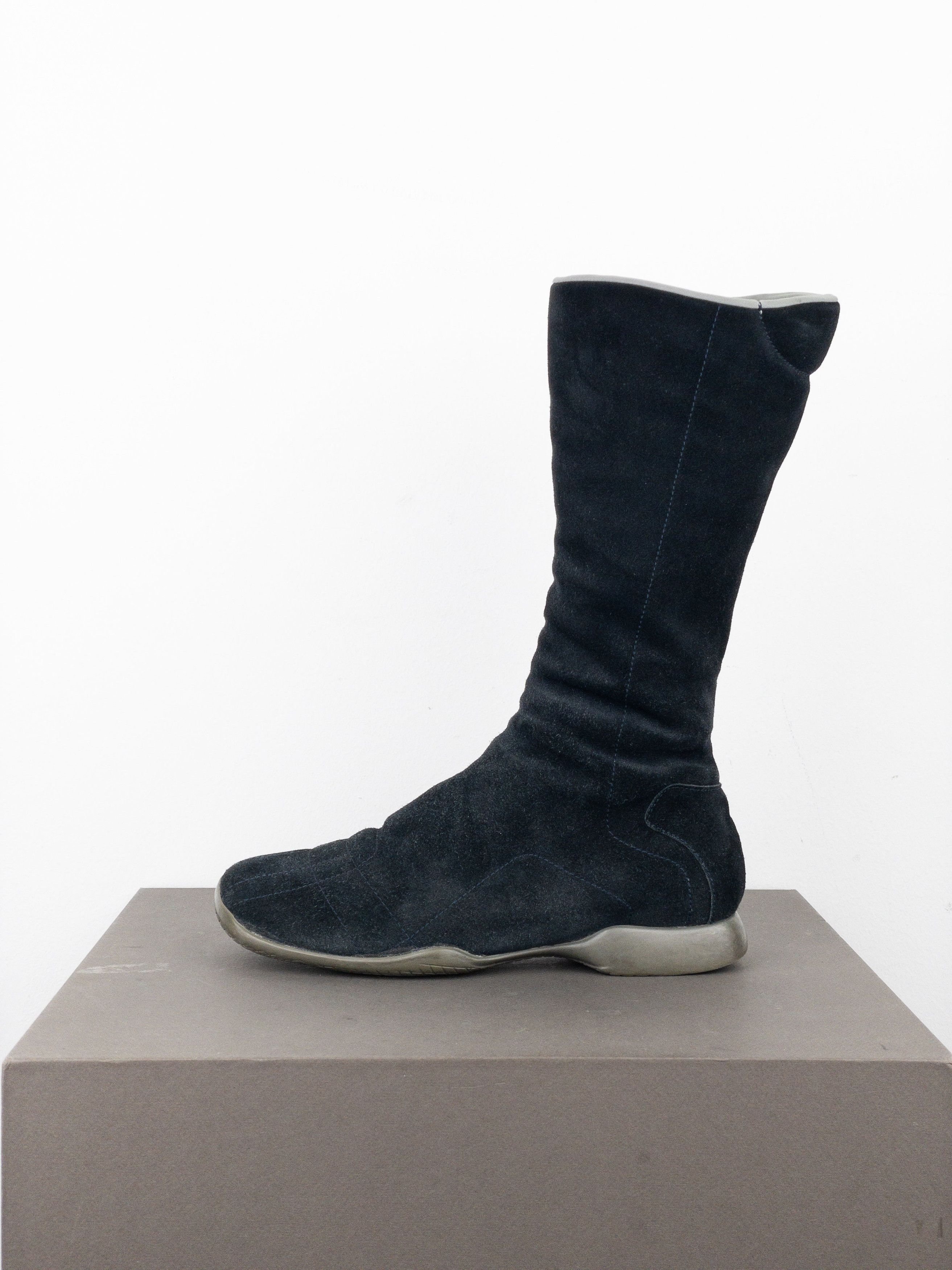 Prada AW99 Suede Knee High Square Toe Biker Moto Sports Boots Size US 6 / IT 36 - 3 Thumbnail