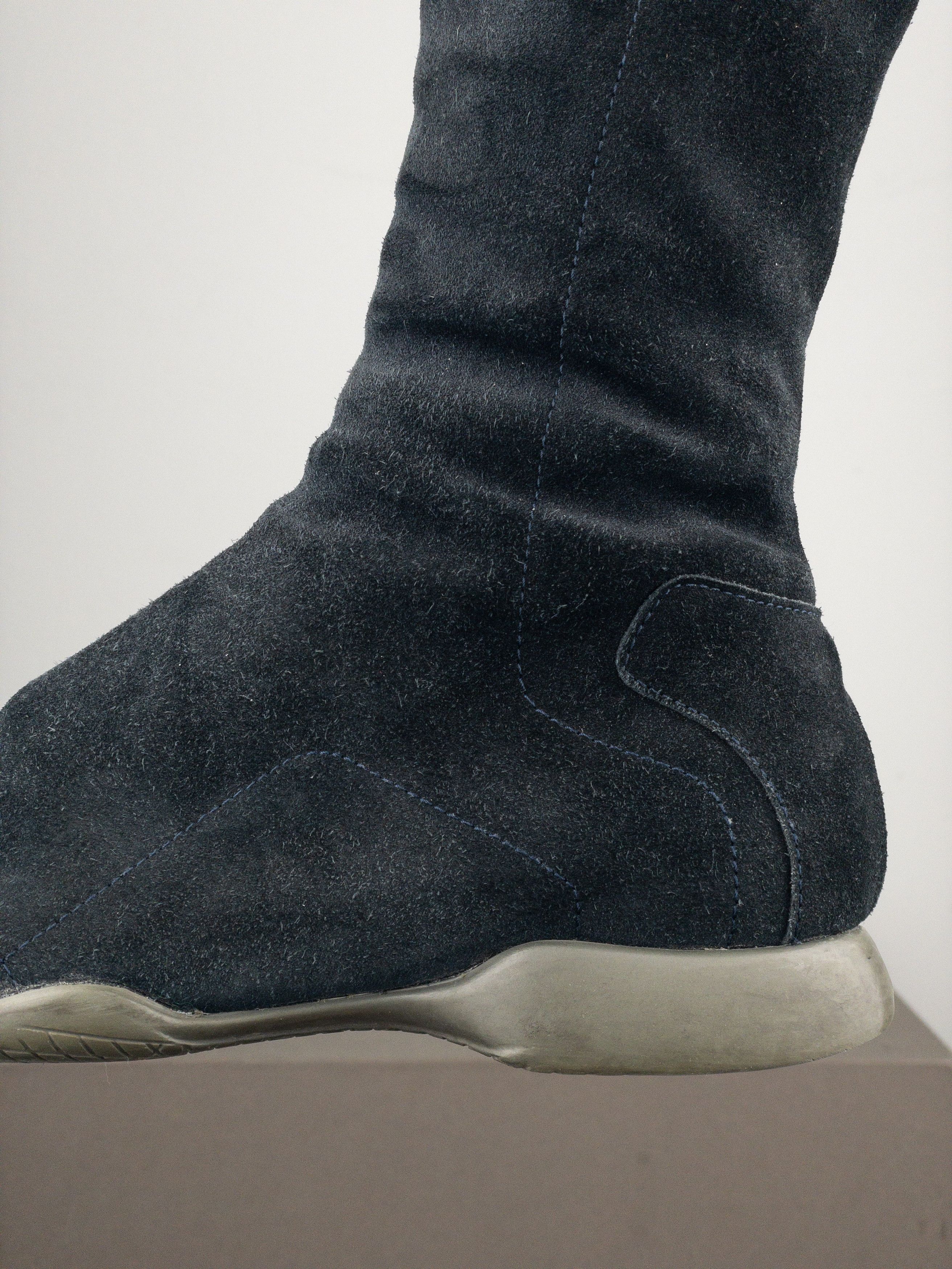 Prada AW99 Suede Knee High Square Toe Biker Moto Sports Boots Size US 6 / IT 36 - 8 Thumbnail